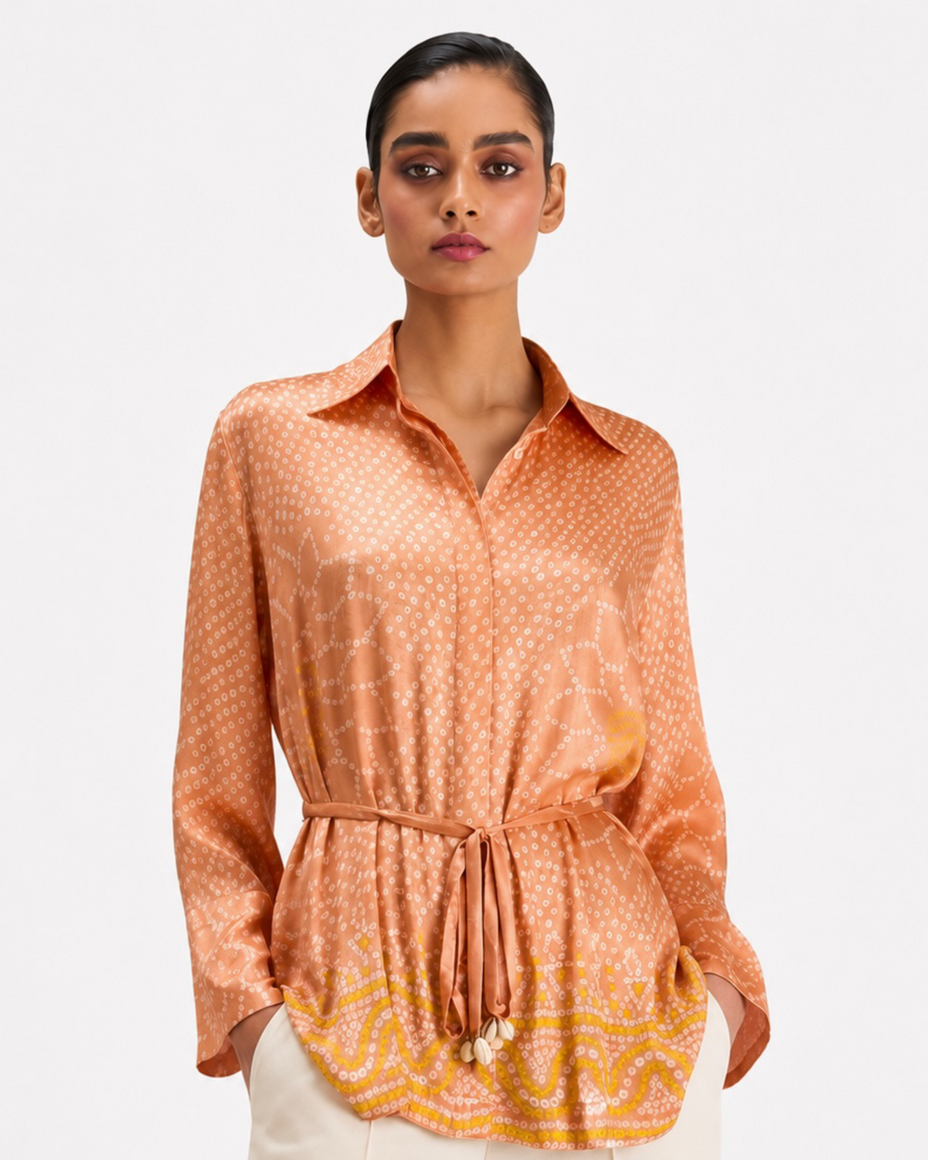 Shirt Bandhej - Blush Pink