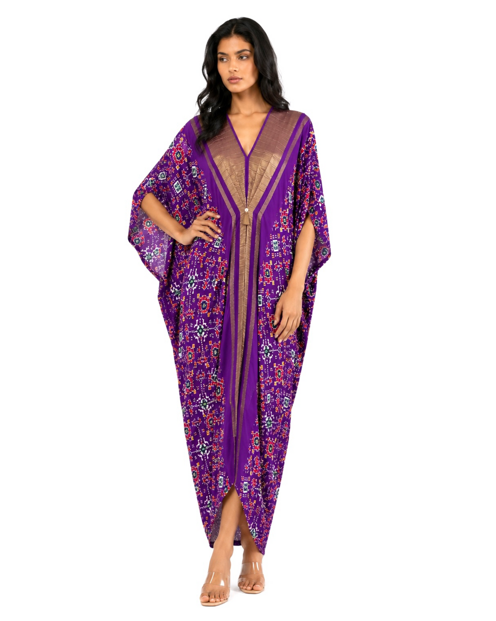Kaftan Patola - Purple/Gold