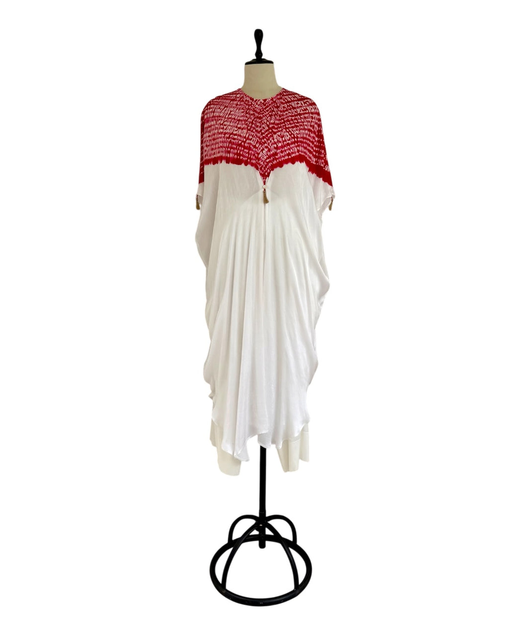 Kurta Set Shibori - Ivory/ Red