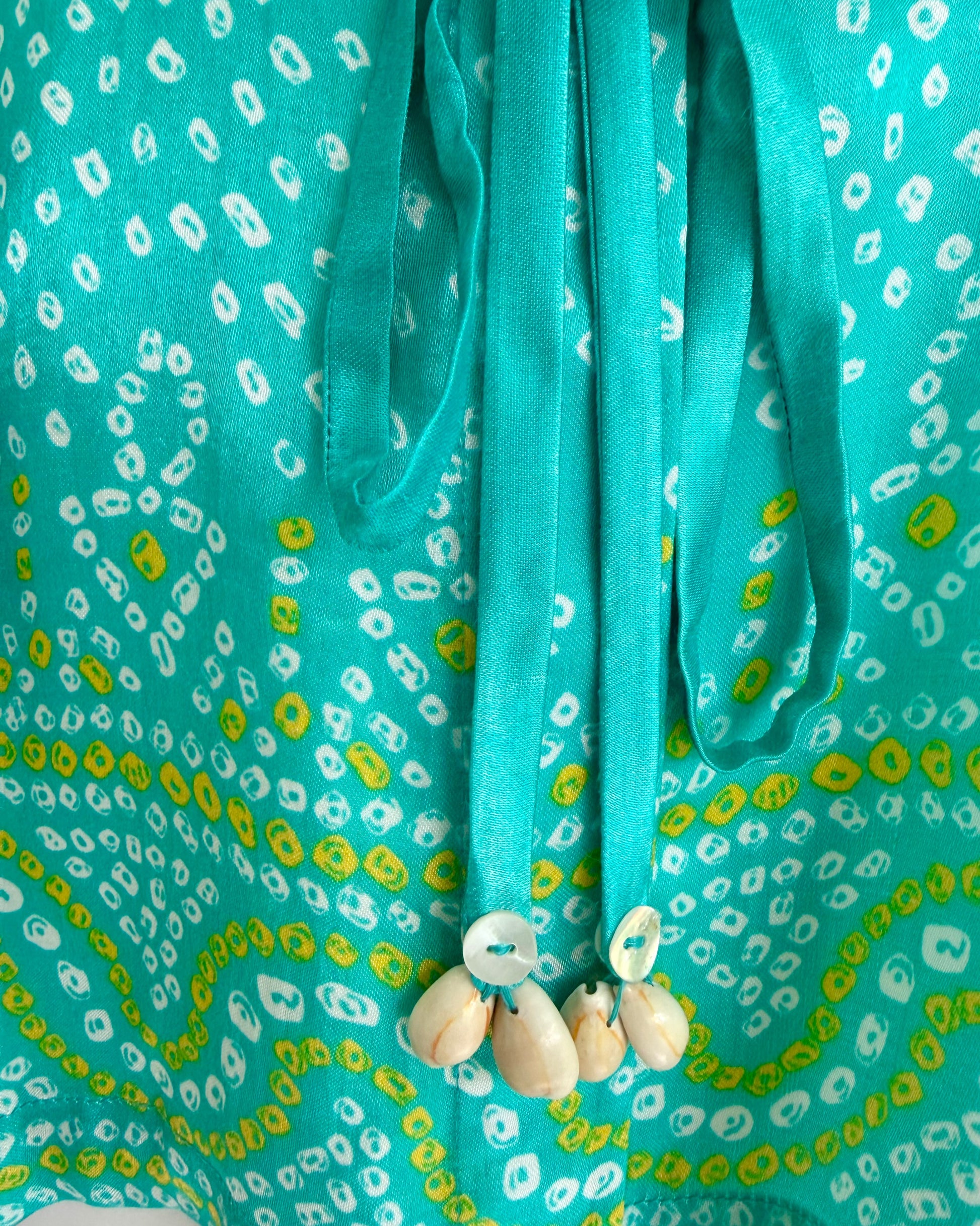 Shirt Kimono Bandhej - Aquamarine