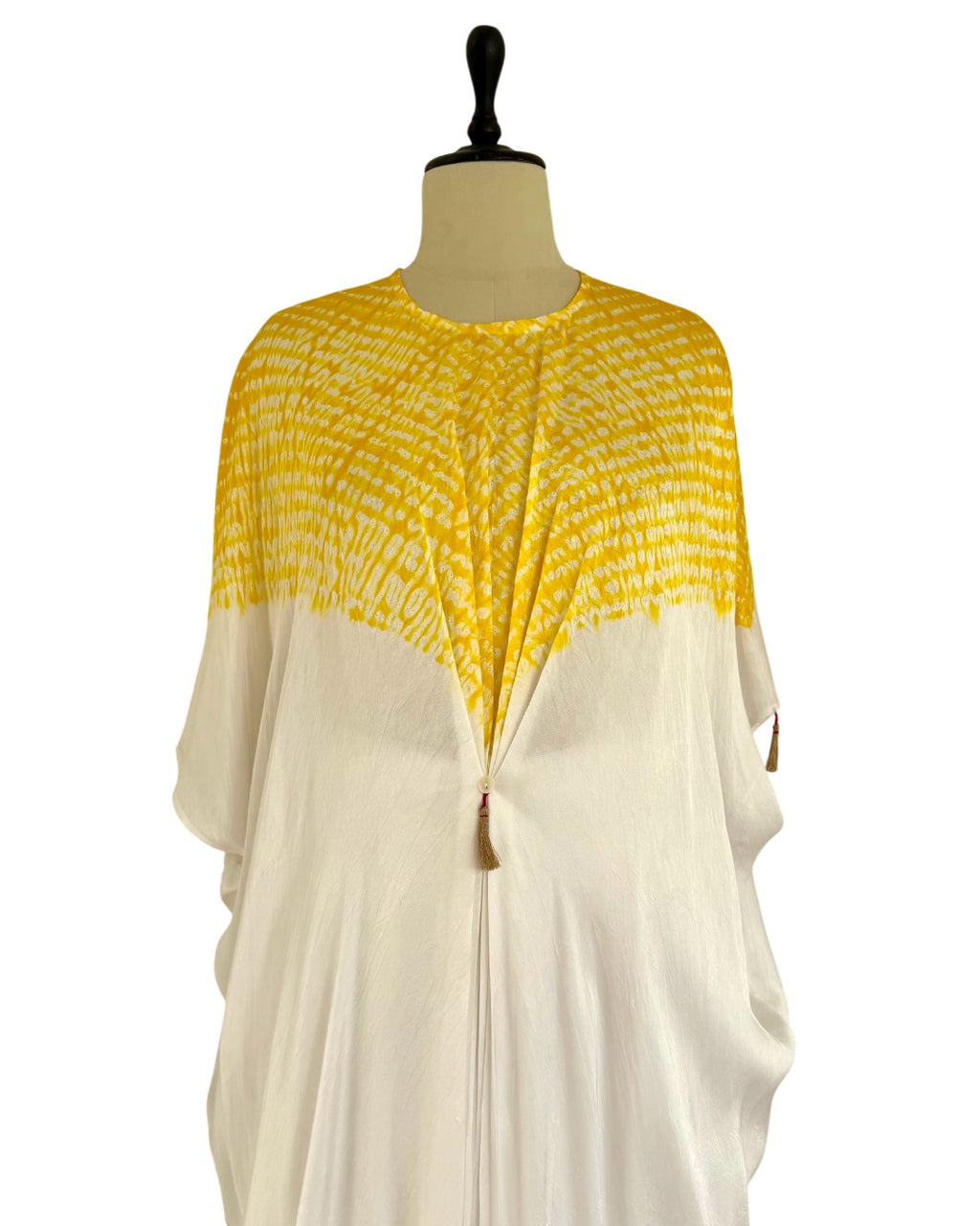 Kurta Set Shibori - Ivory/ Yellow