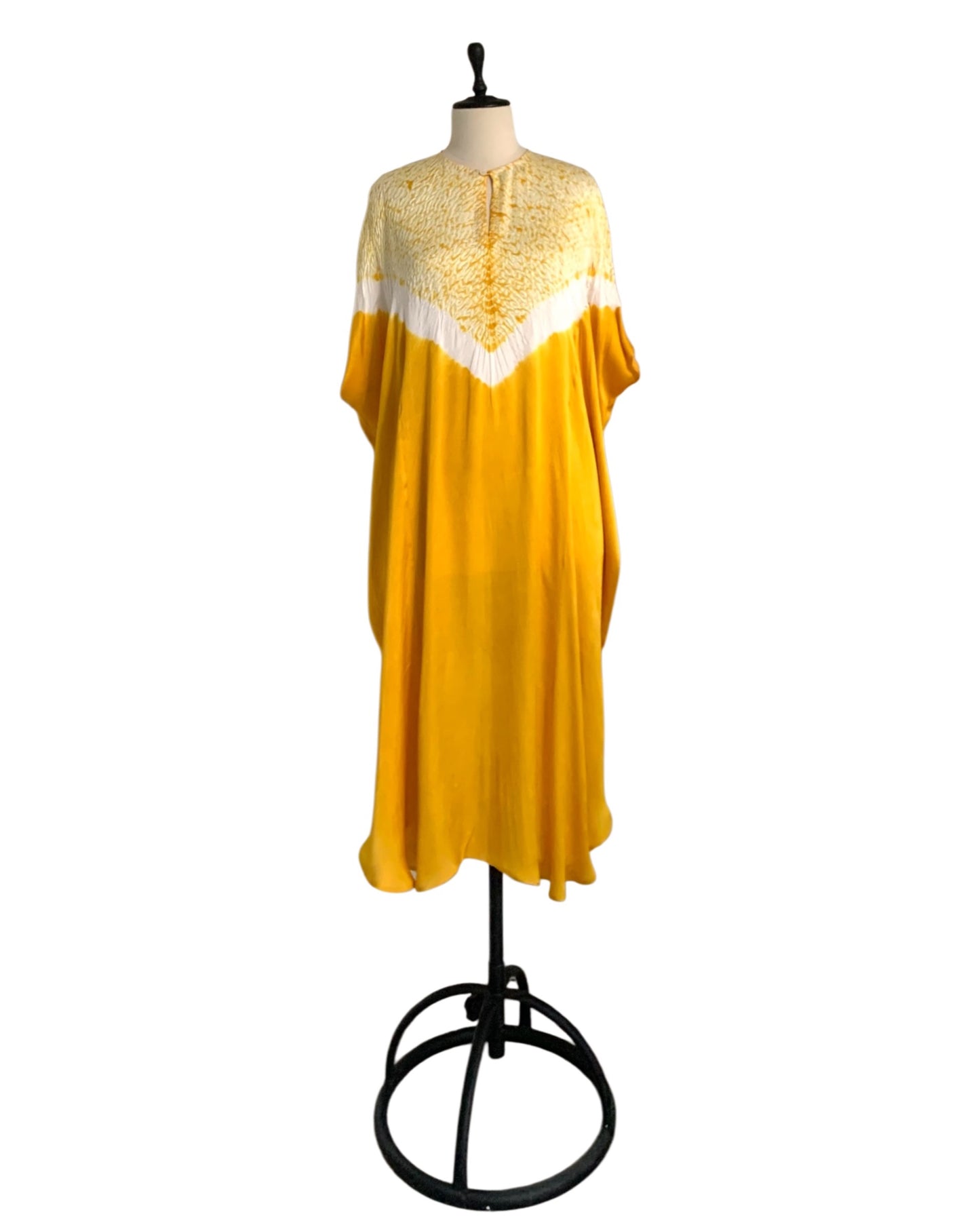 Kaftan Shibori - Mango Yellow/Ivory