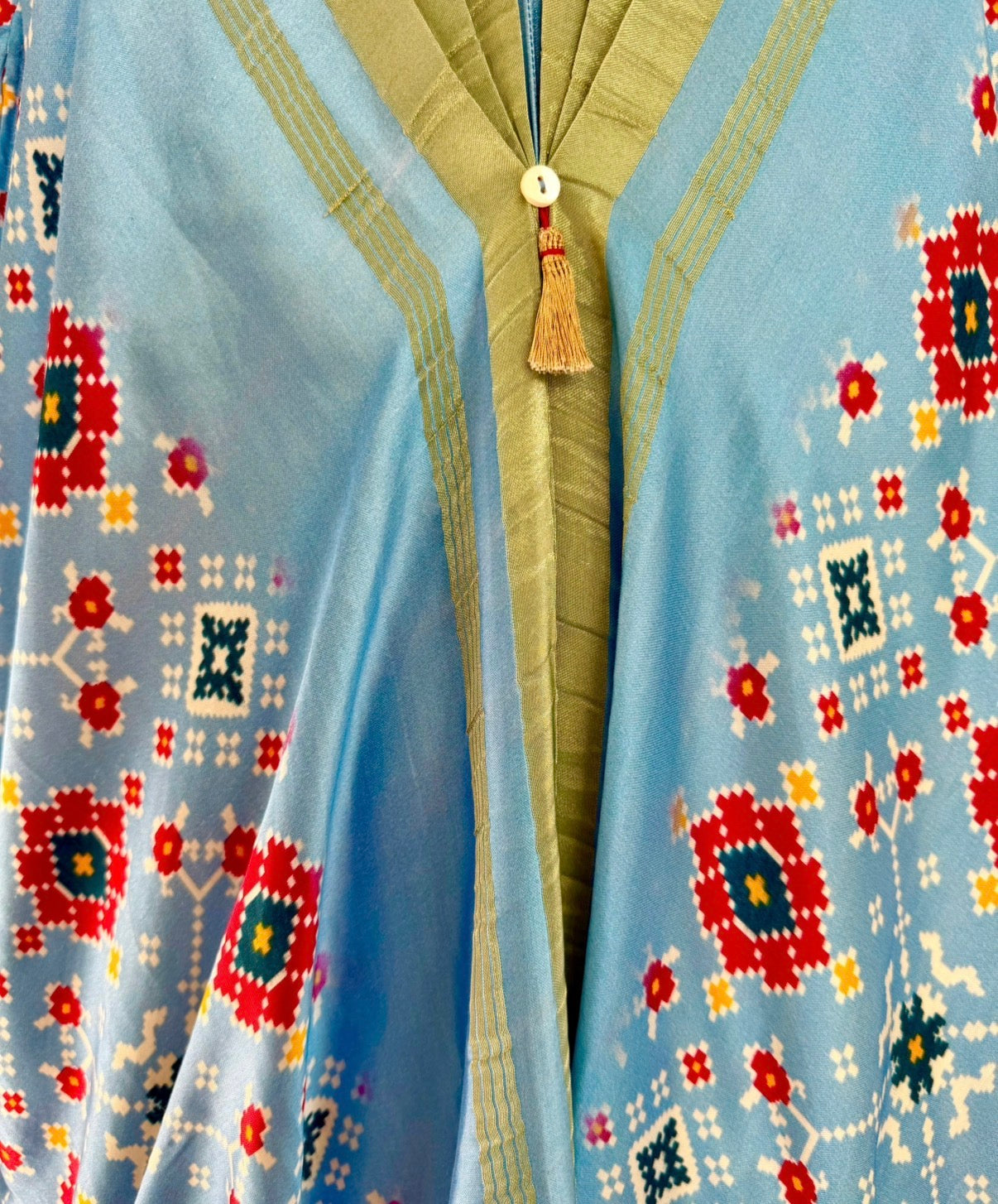 Kaftan Patola - Sky Blue /Gold