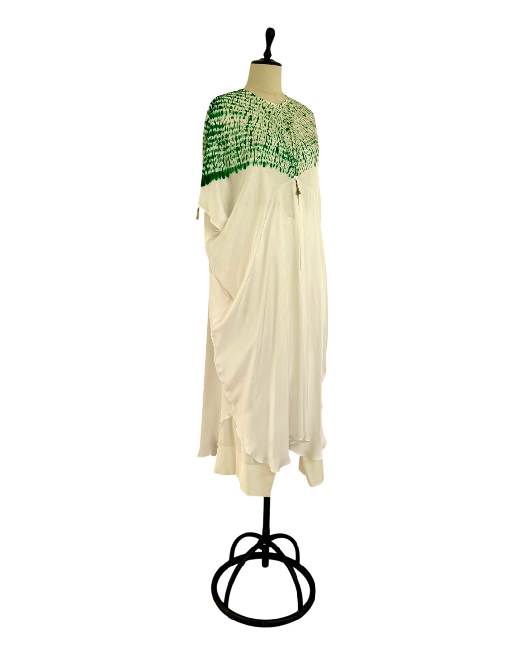 Kurta Set Shibori - Ivory/ Dark Green