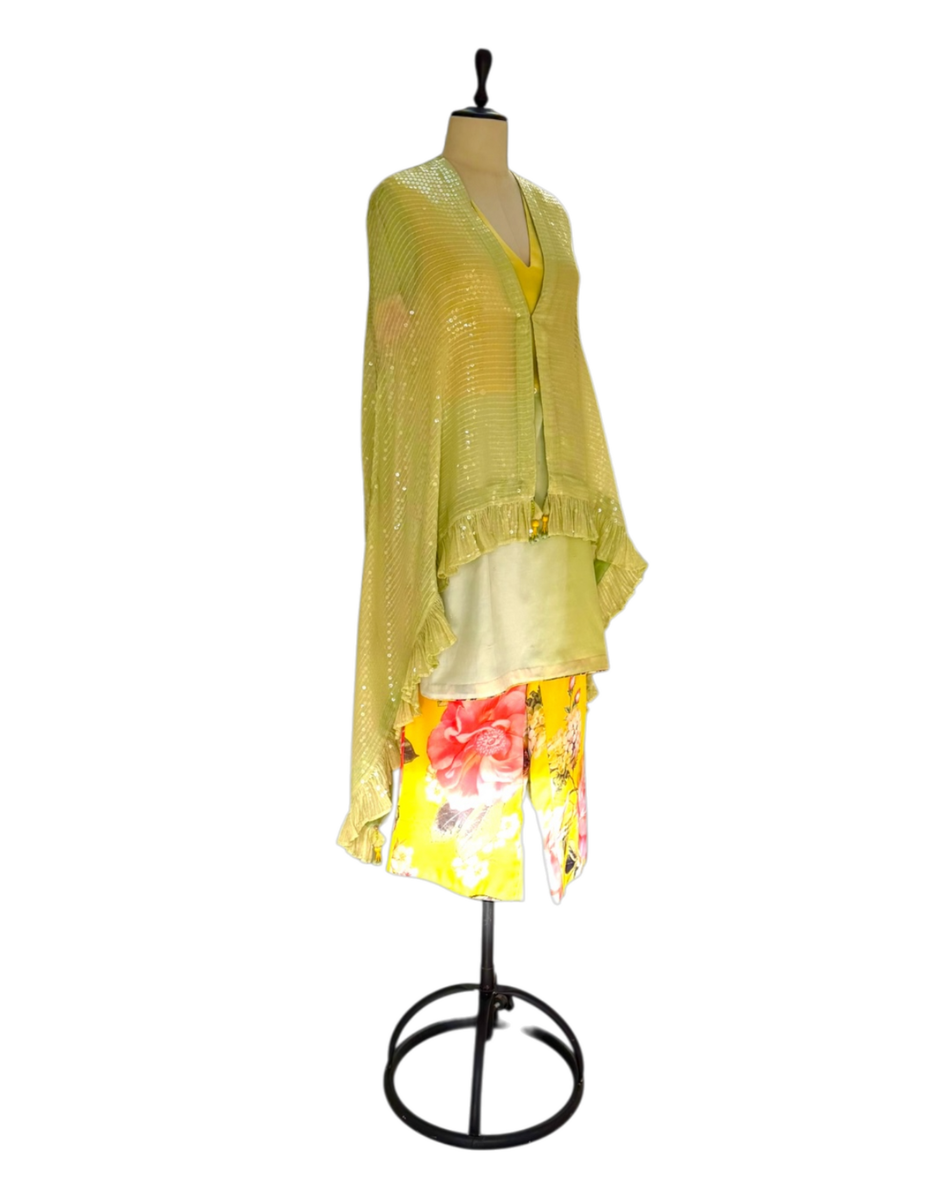 Kurta Set Floral - Green / Lemon