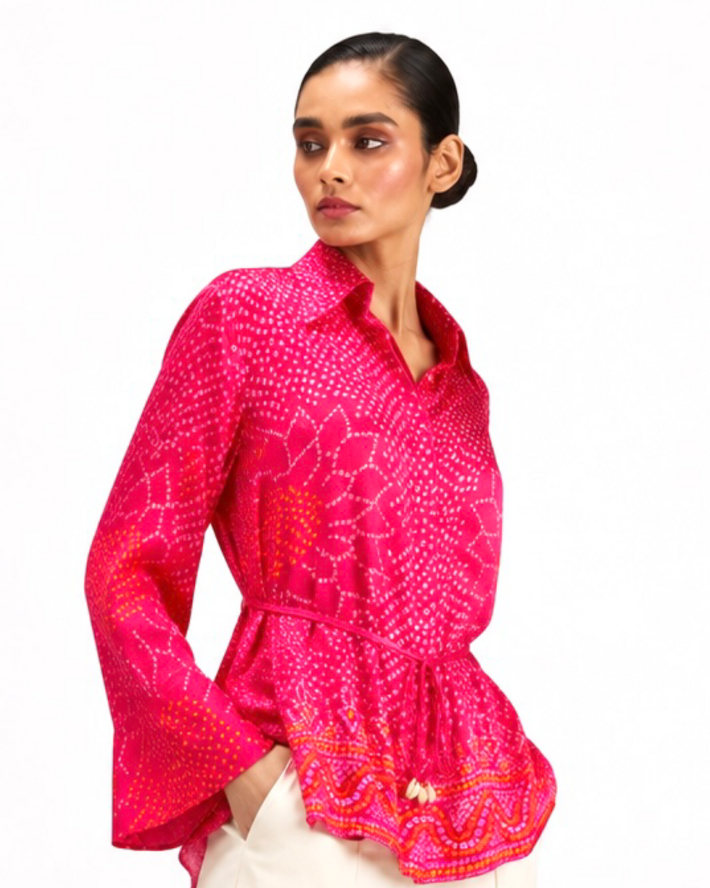 Shirt Bandhej - Pink