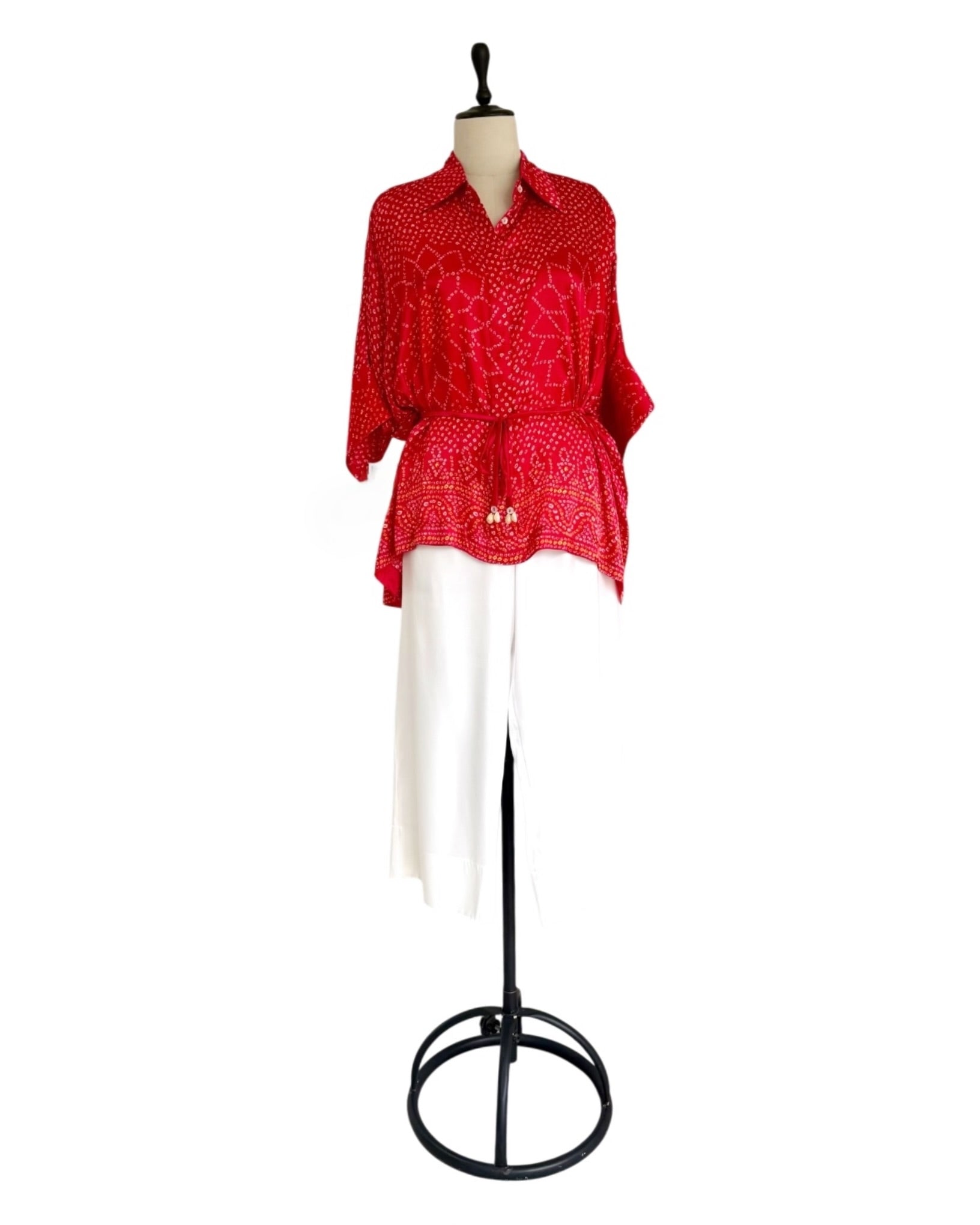 Shirt Kimono Bandhej - Red