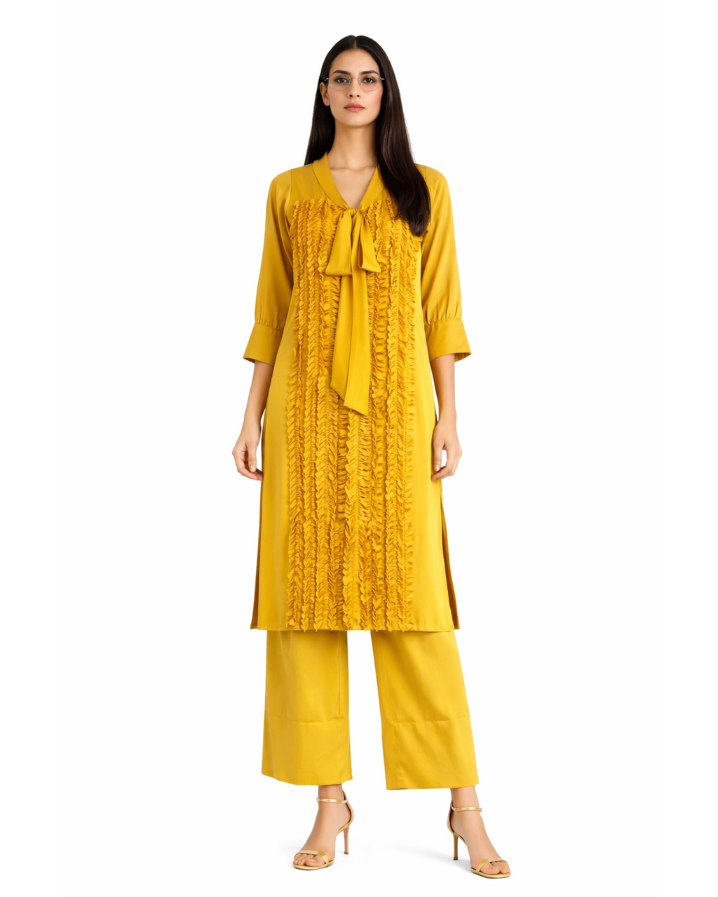 Dress Tunic Pant Set Origami - Yellow
