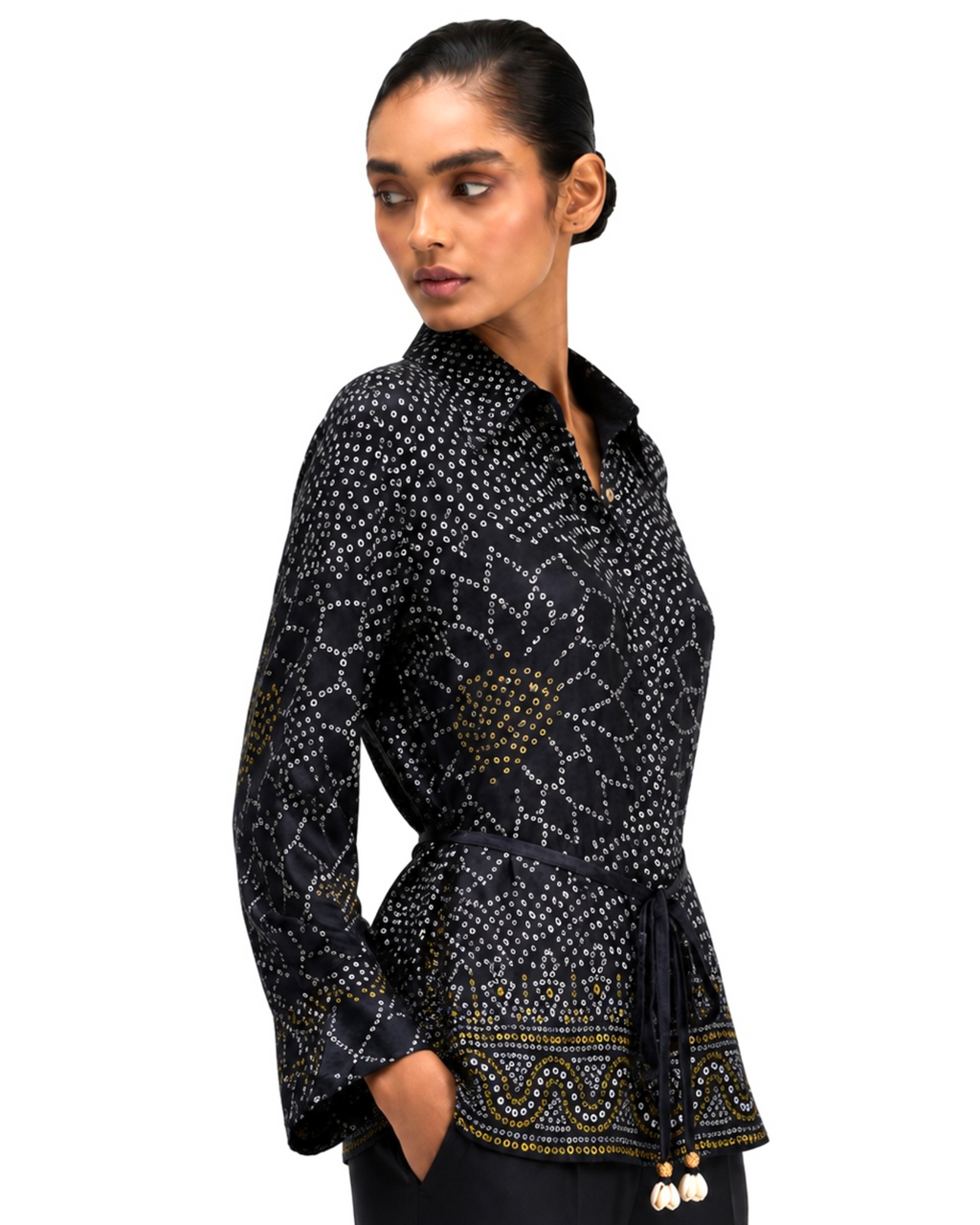 Shirt Bandhej - Black