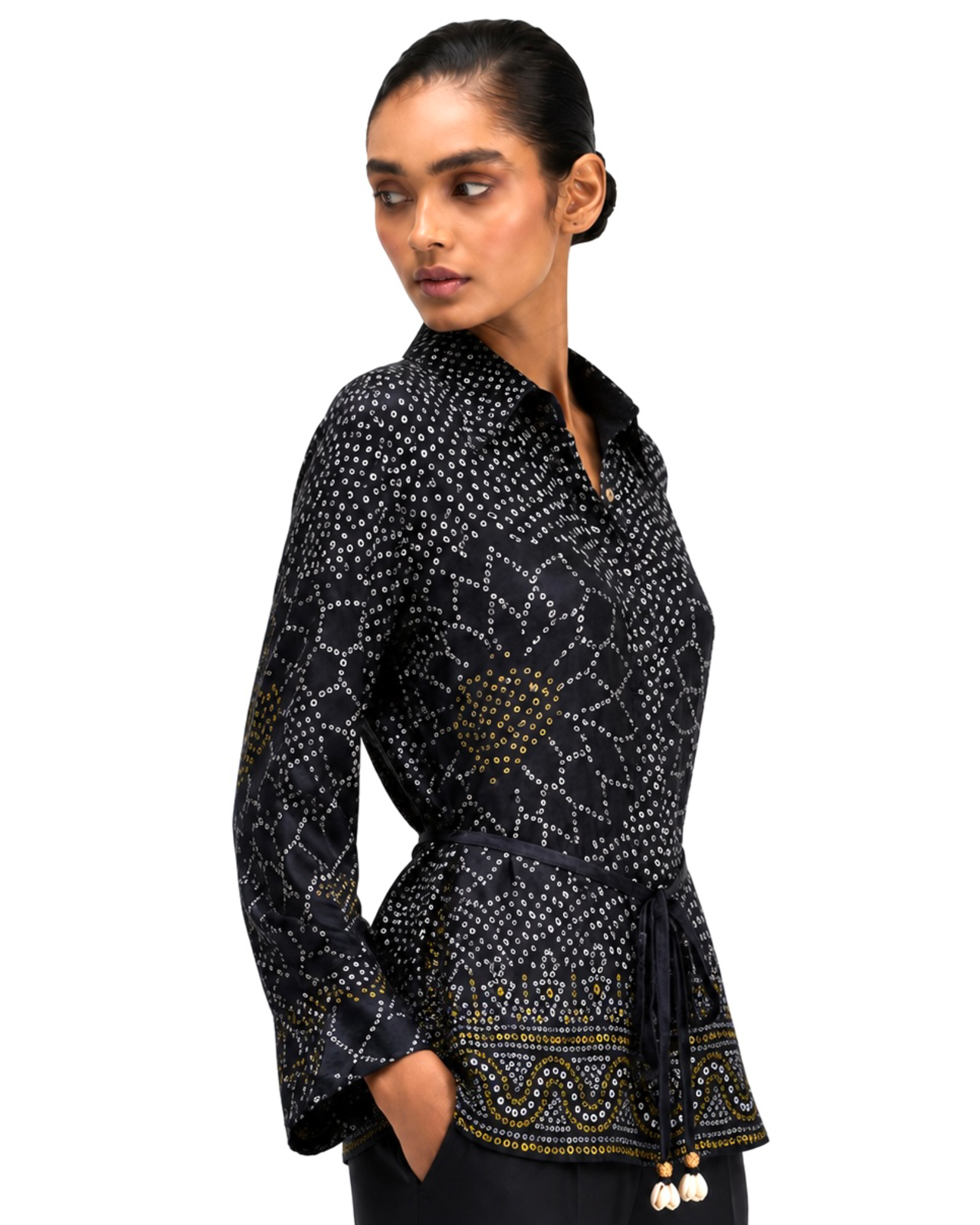 Shirt Bandhej - Black