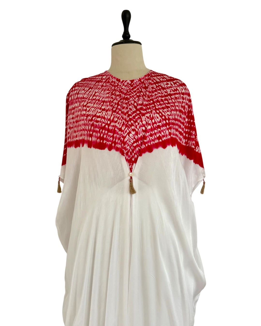 Kurta Set Shibori - Ivory/ Red