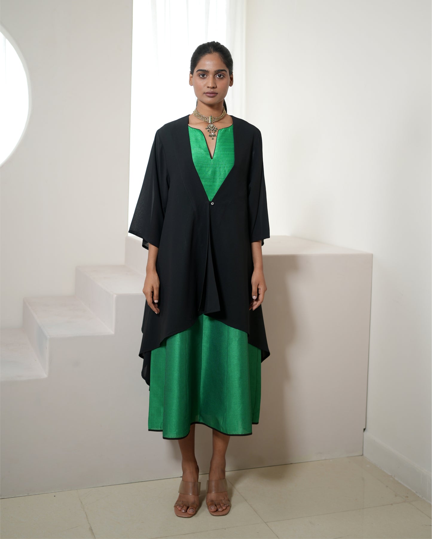 Dress & Cape Timeless - Green / Black