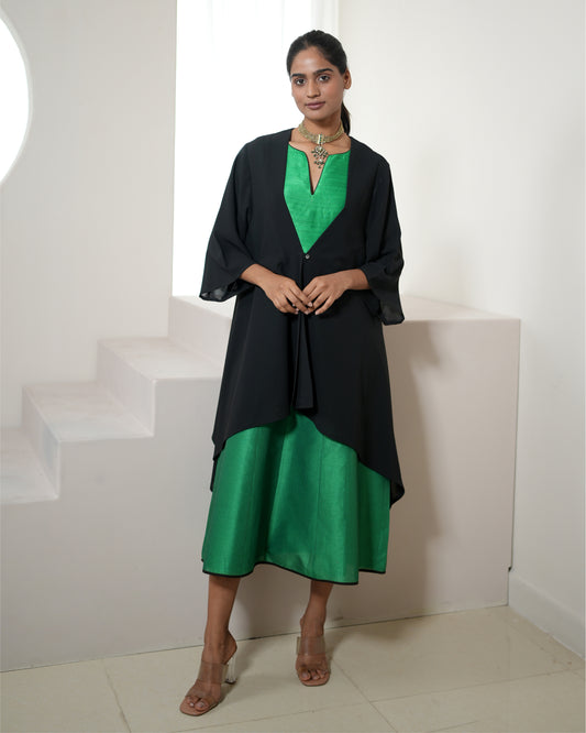 Dress & Cape Timeless - Green / Black