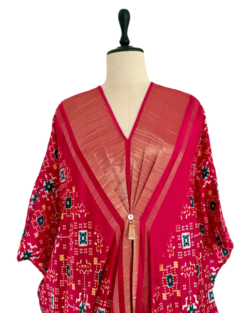 Kaftan Patola -  Fuchsia Rani/Gold