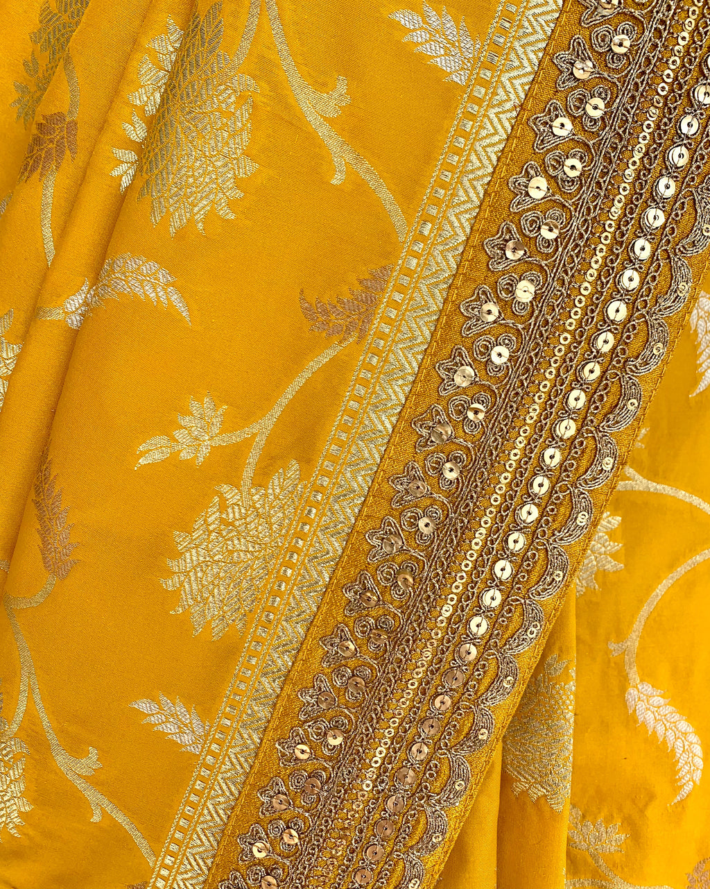 Saree Banarasi - Yellow / Gold