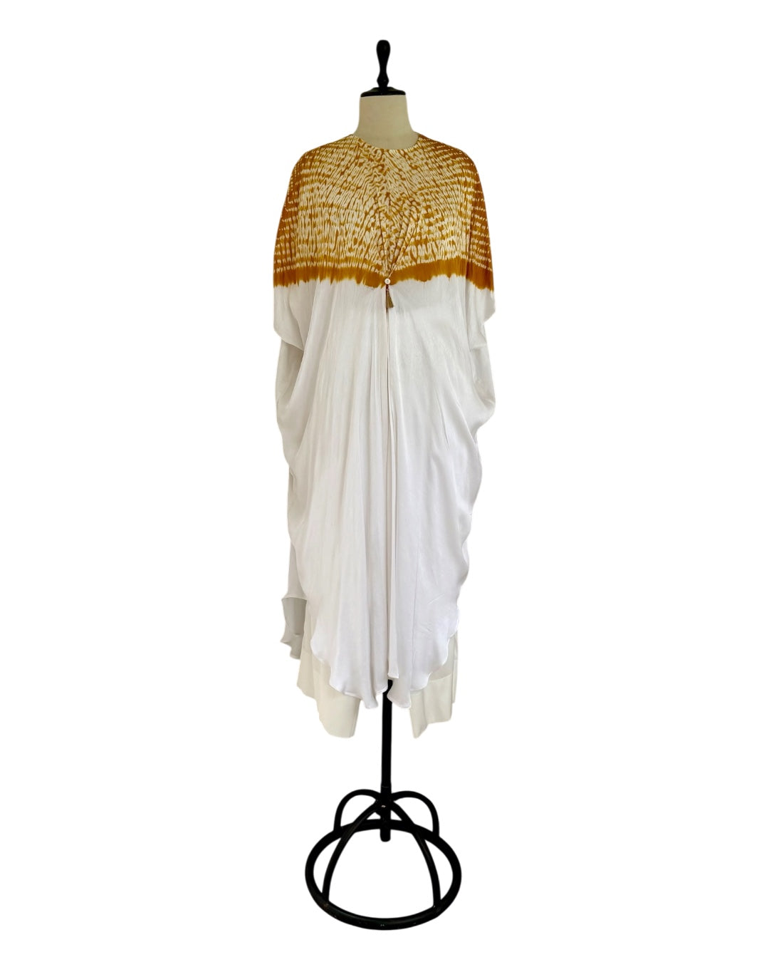 Kurta Set Shibori - Ivory/ Mustard