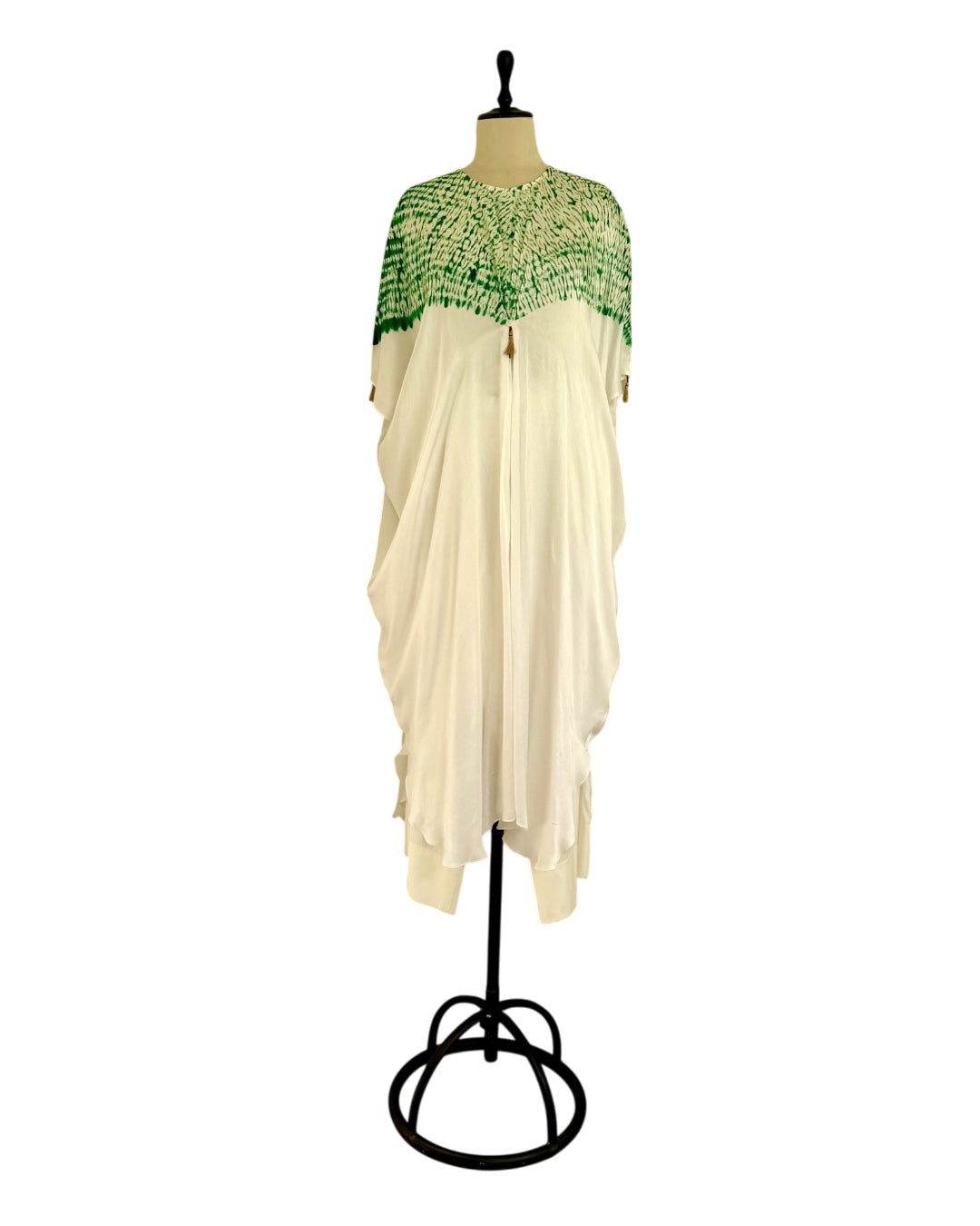 Kurta Set Shibori - Ivory/ Dark Green