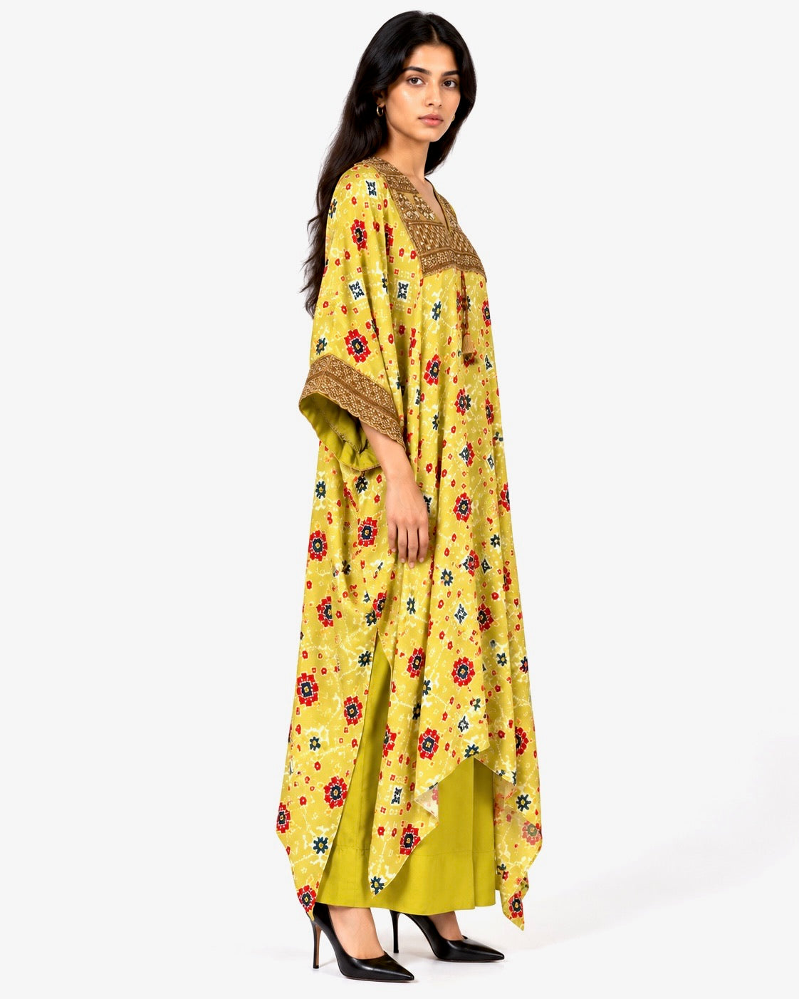 Kurta Set Patola - Fresh Green / Multicolour / Gold