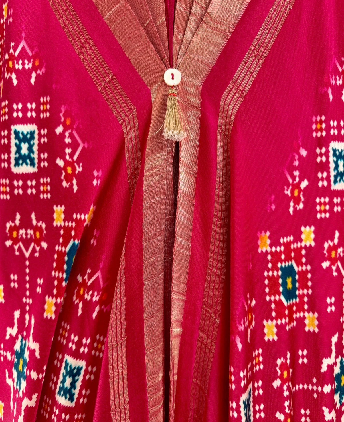 Kaftan Patola -  Fuchsia Rani/Gold