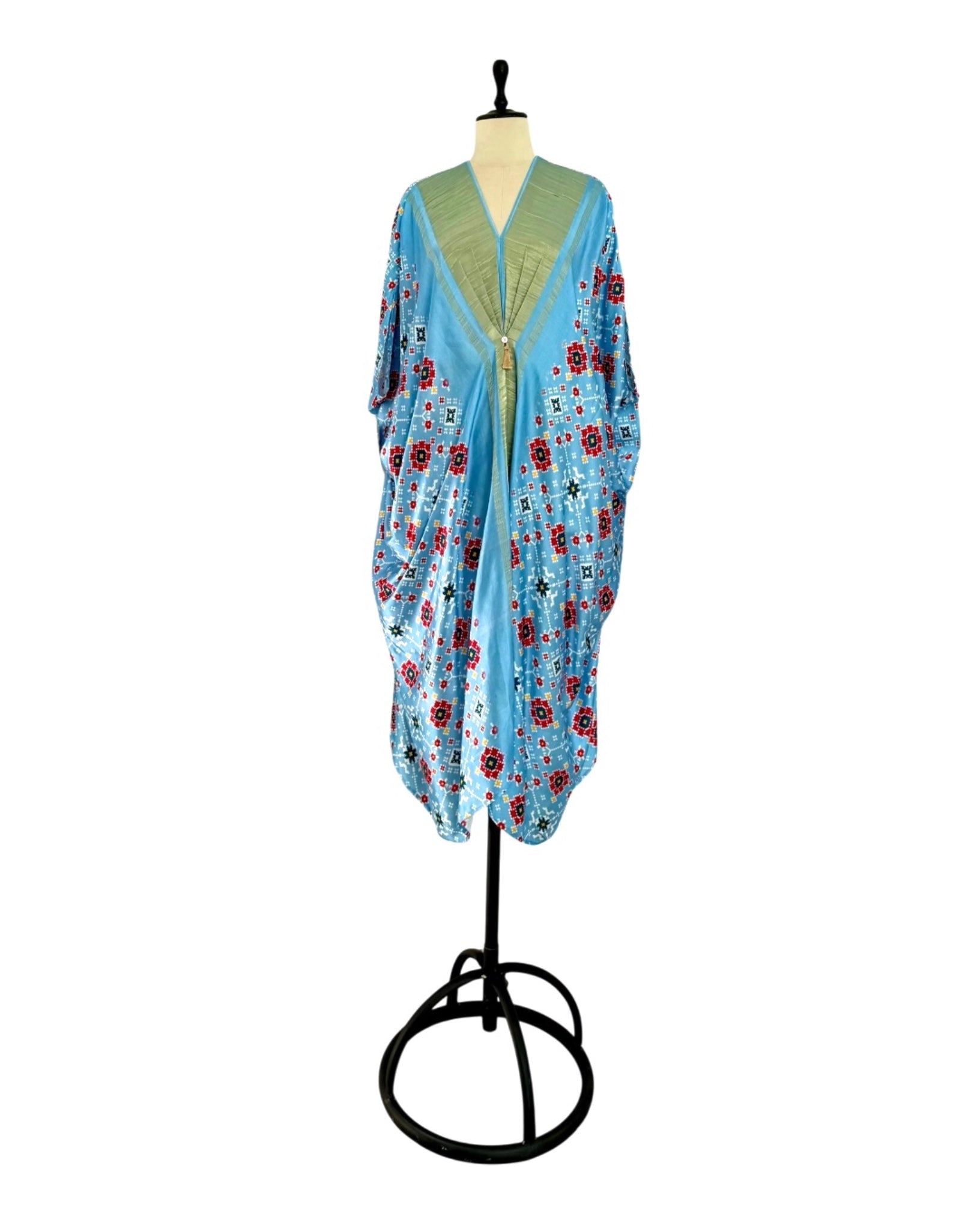 Kaftan Patola - Sky Blue /Gold