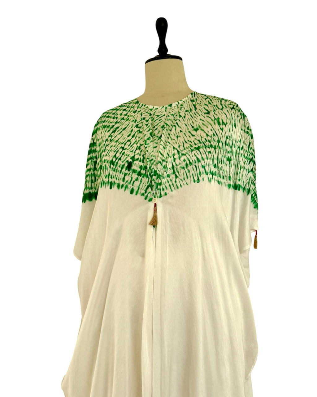 Kurta Set Shibori - Ivory/ Dark Green