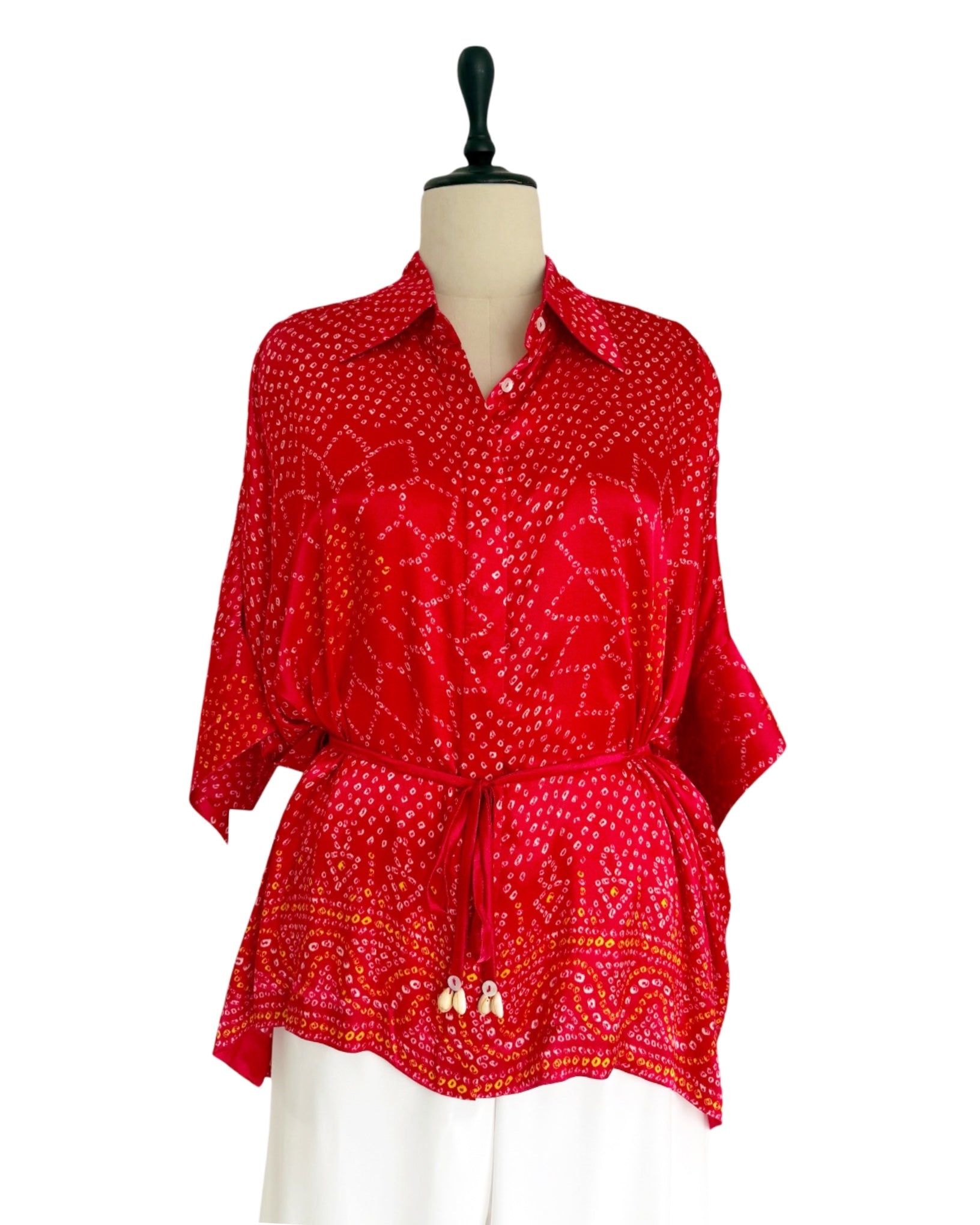 Shirt Kimono Bandhej - Red