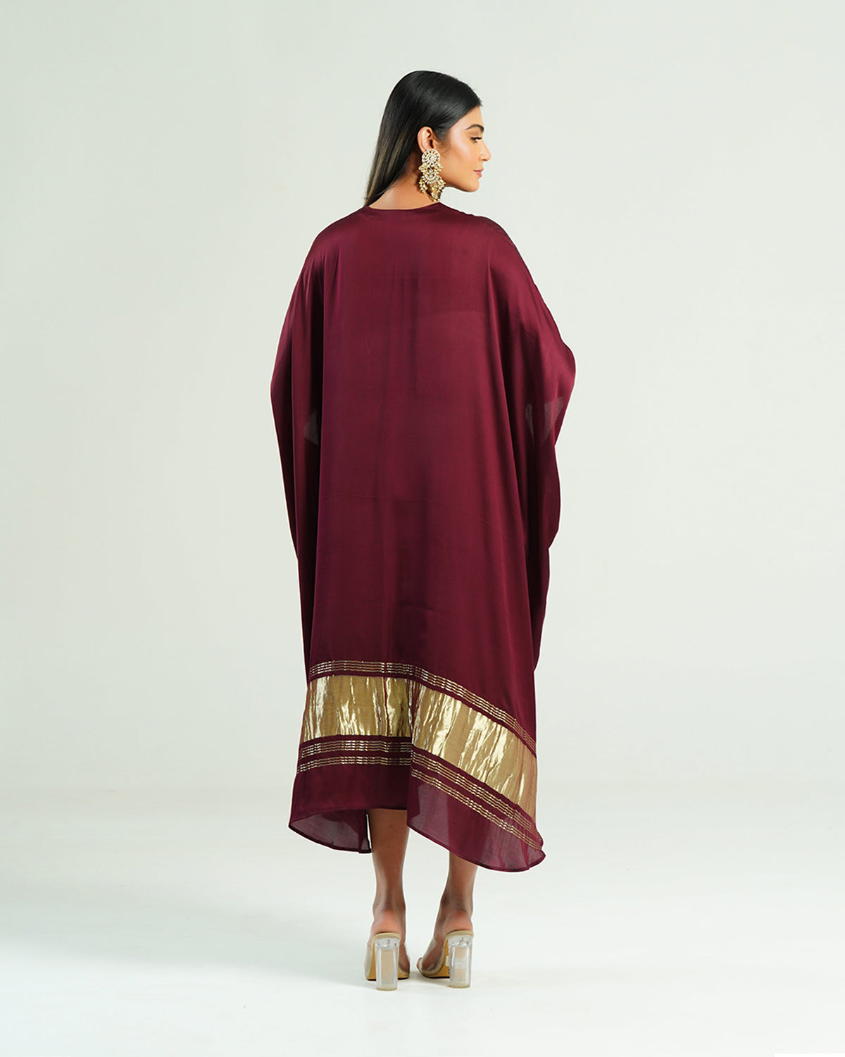 Kaftan Kutch - Wine Red / Gold