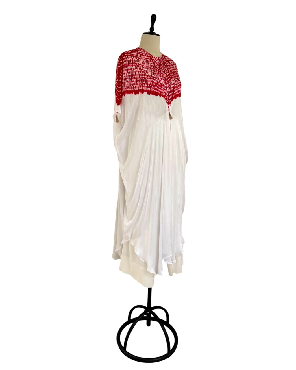 Kurta Set Shibori - Ivory/ Red