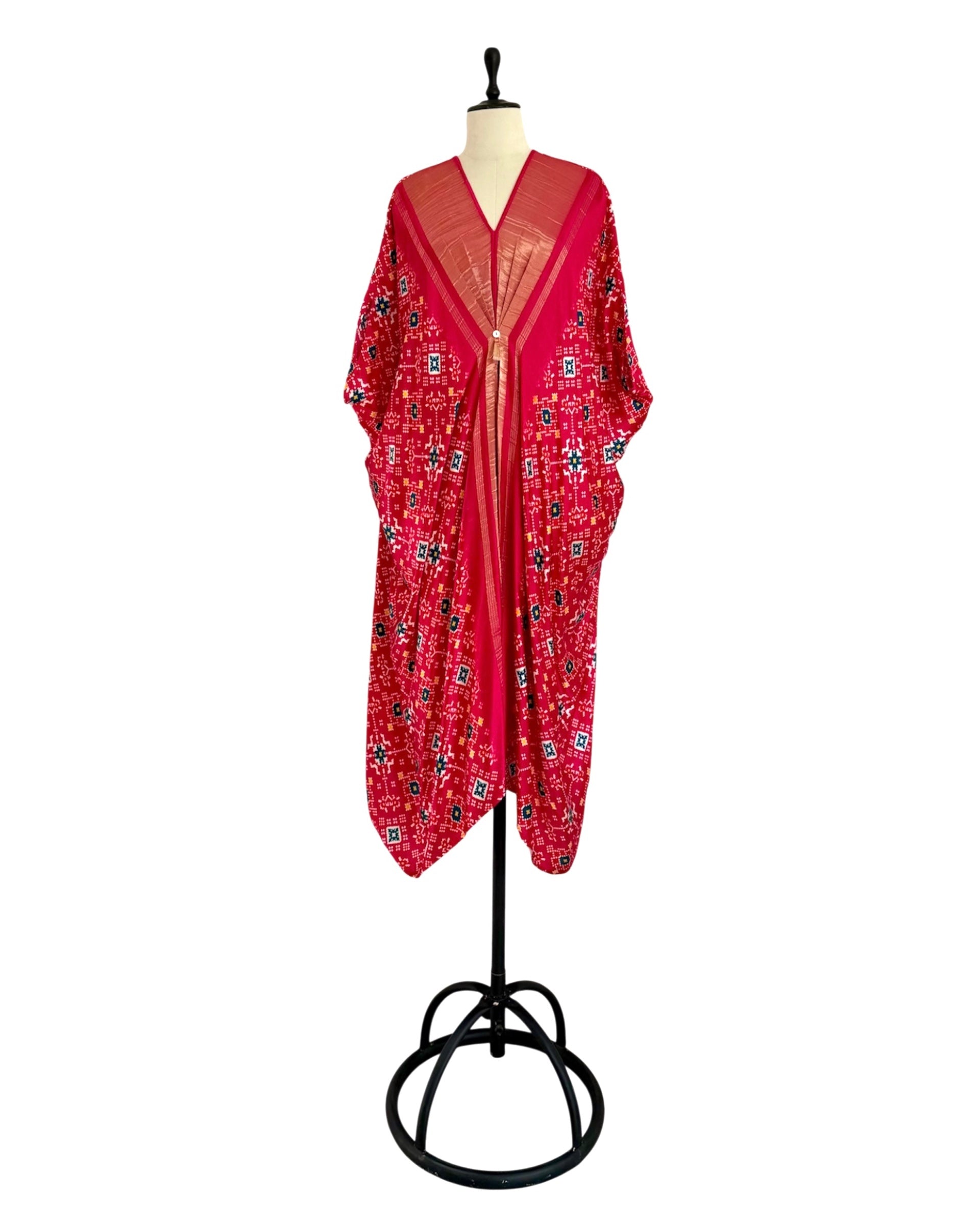 Kaftan Patola -  Fuchsia Rani/Gold