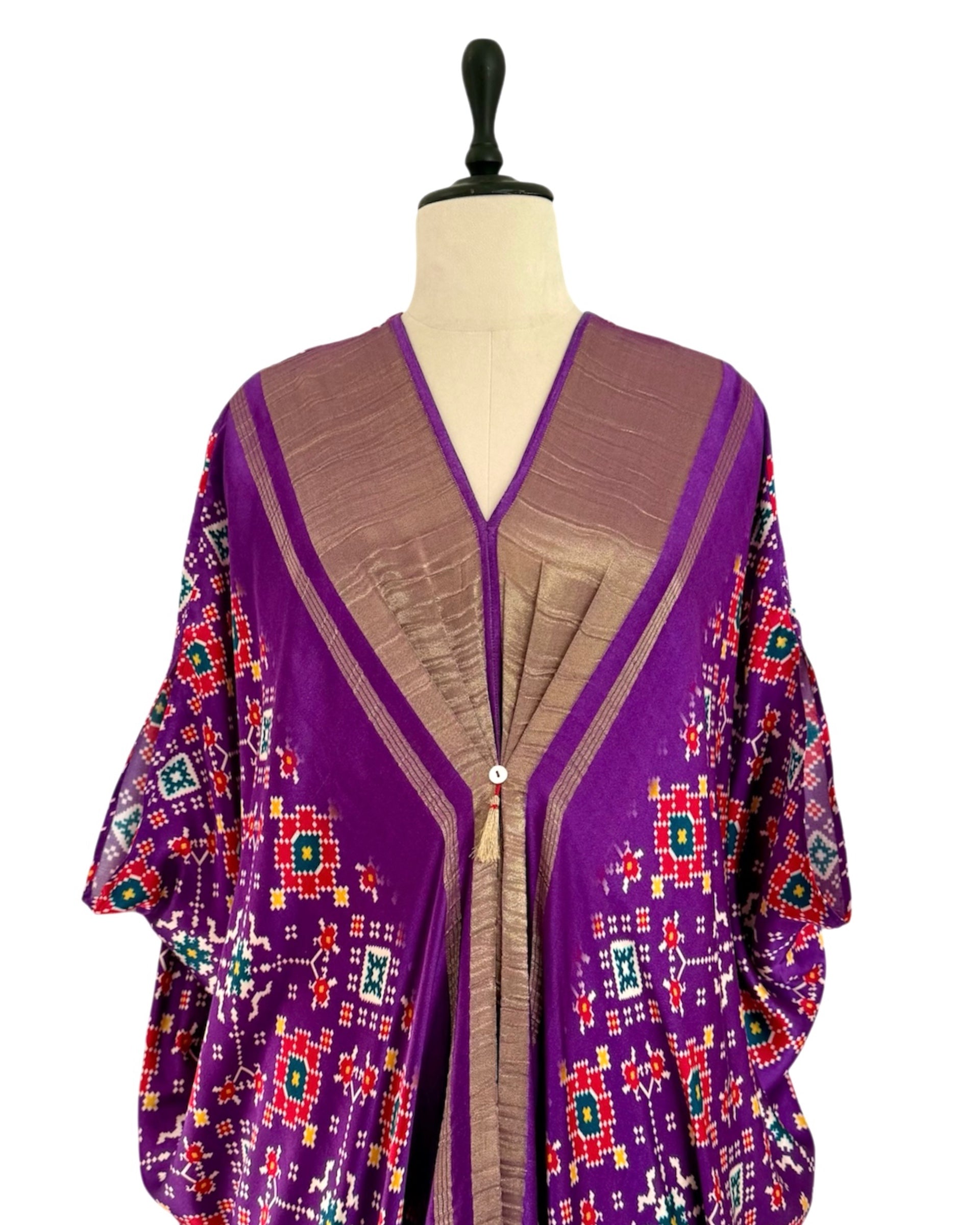 Kaftan Patola - Purple/Gold