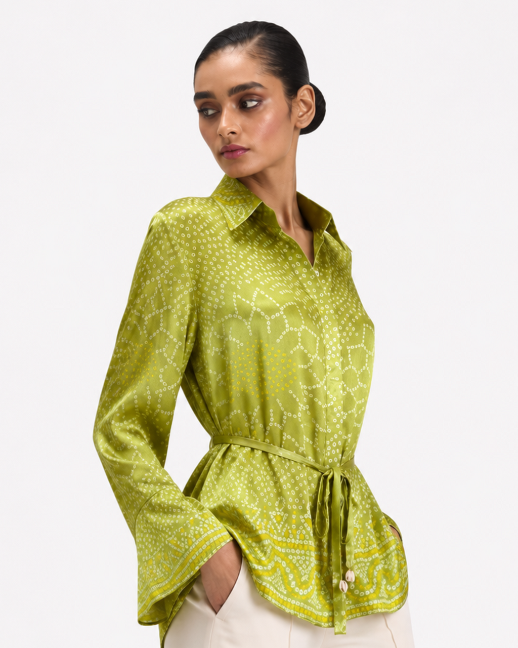 Shirt Bandhej - Fresh Green