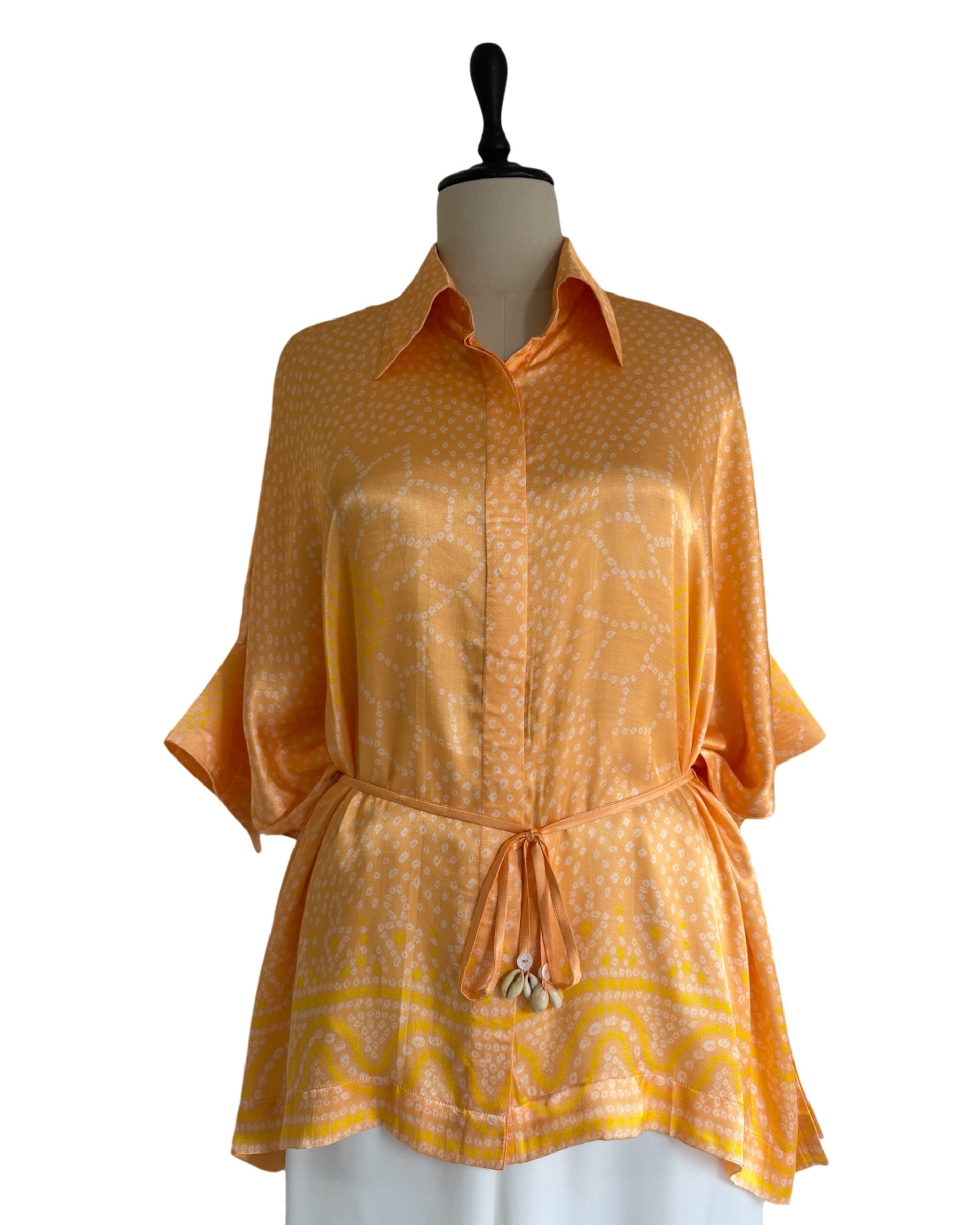 Shirt Kimono Bandhej - Peach