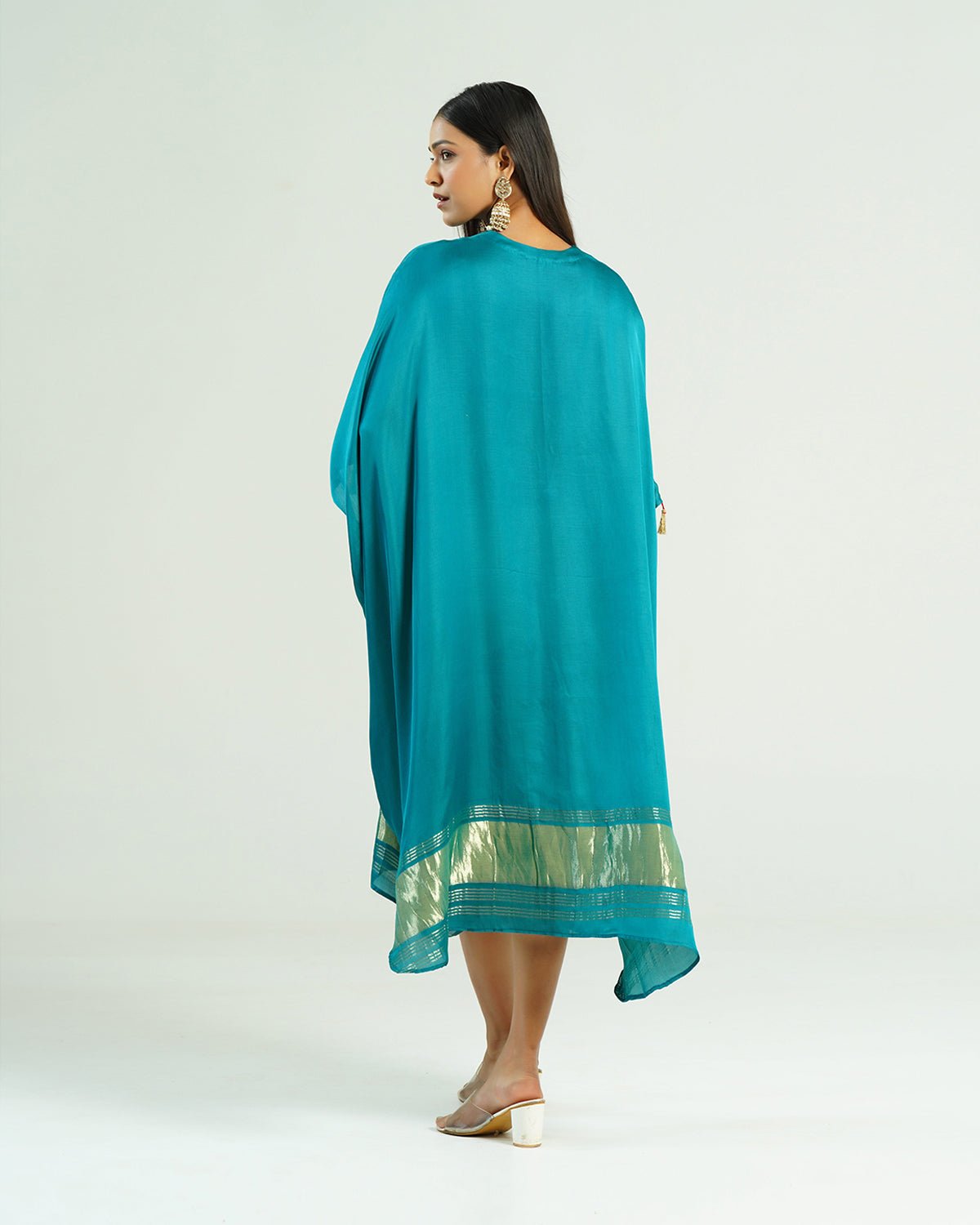 Kaftan Kutch - Aquamarine/ Gold - Mayura Kumar