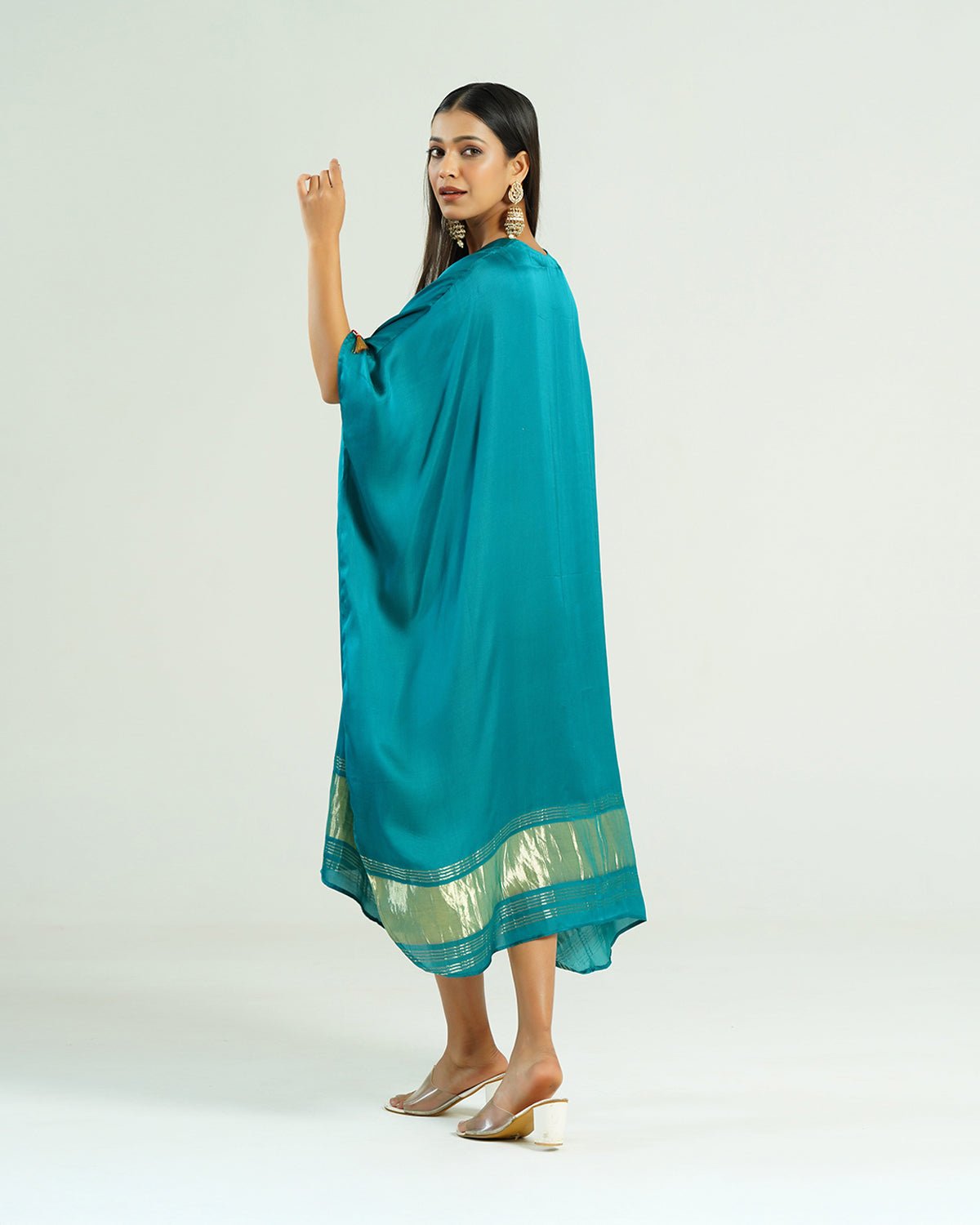 Kaftan Kutch - Aquamarine/ Gold - Mayura Kumar