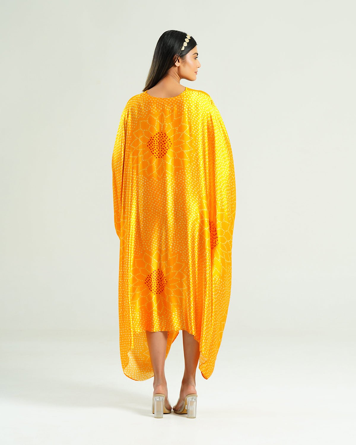 Kaftan Bandhej - Mustard / Gold - Mayura Kumar