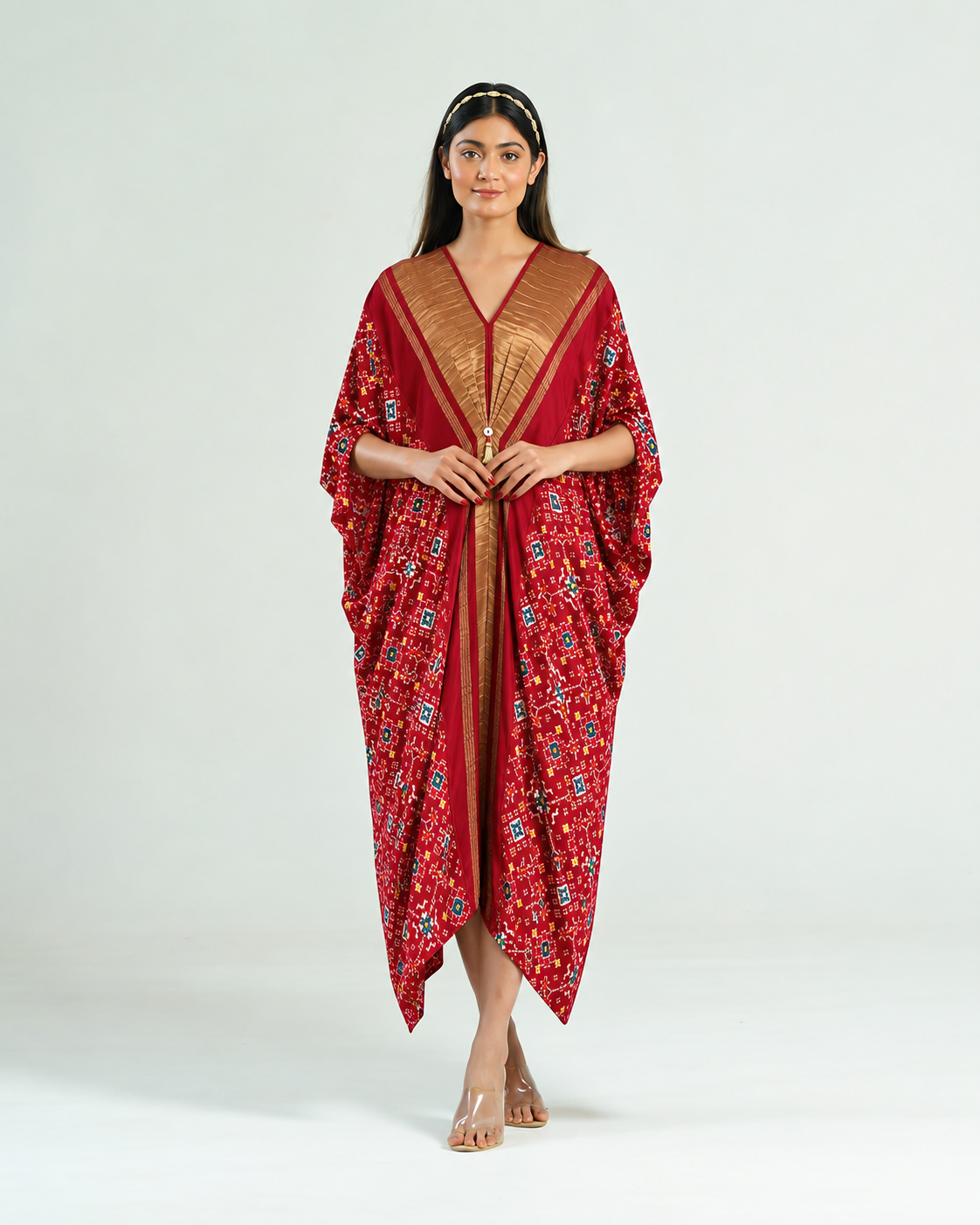 Kaftan Patola - Burgundy / Gold