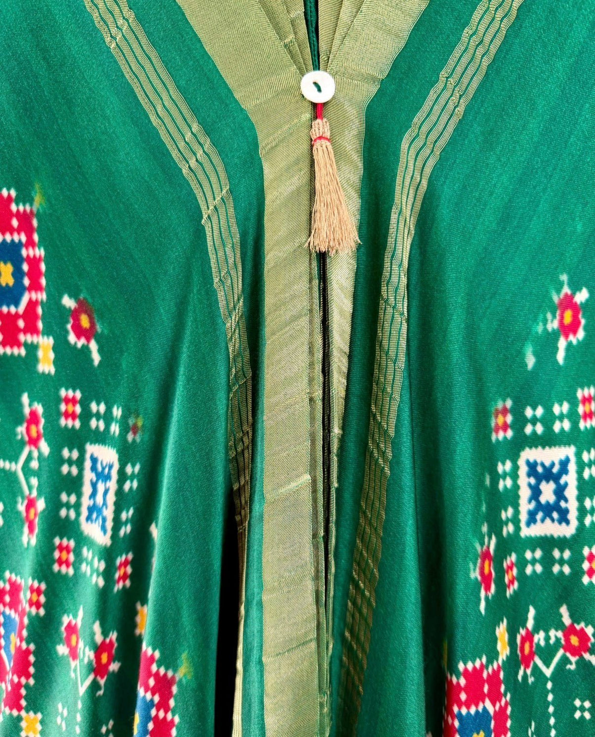 Kaftan Patola - Dark Green /Gold - Mayura Kumar