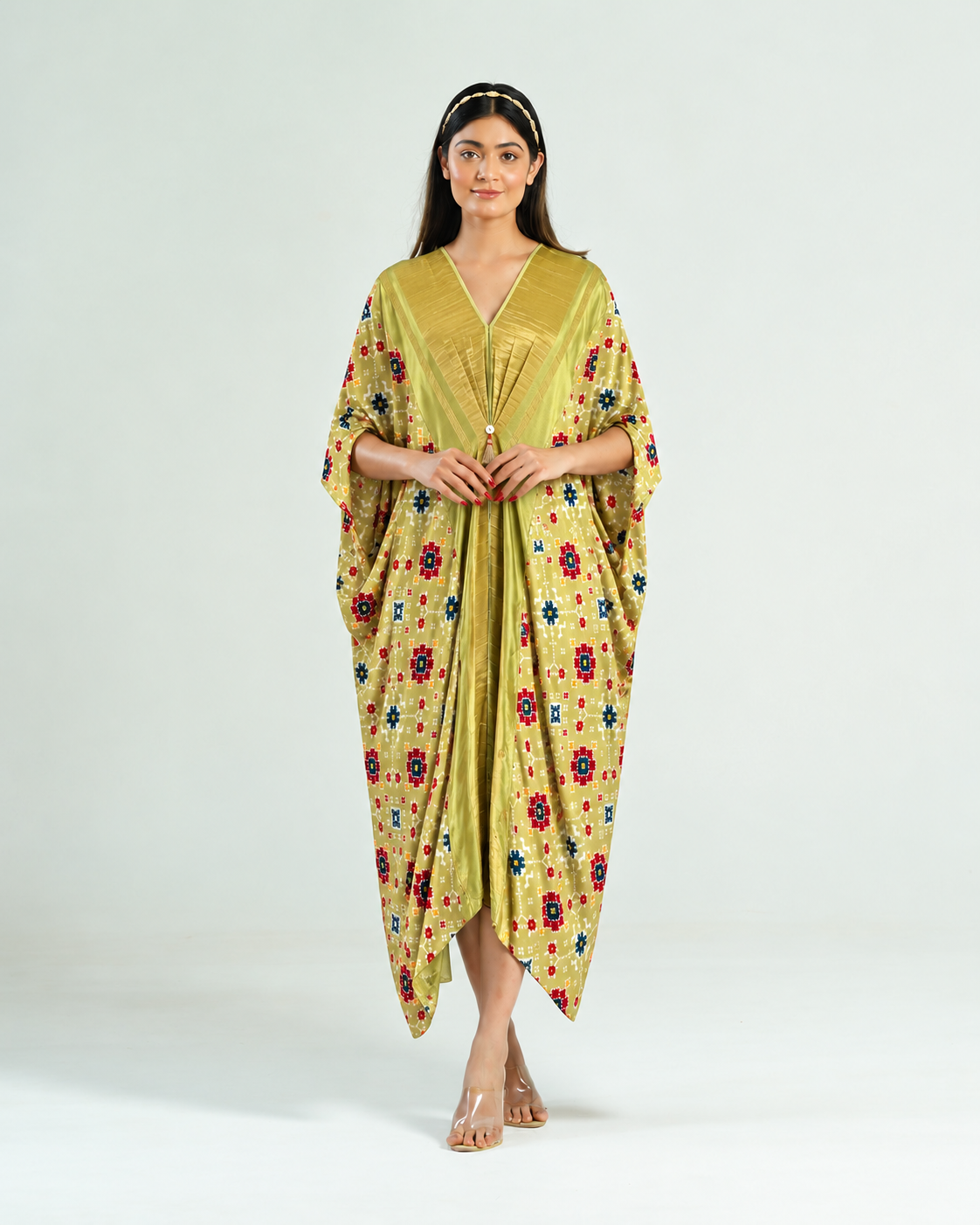 Kaftan Patola - Fresh Green / Gold