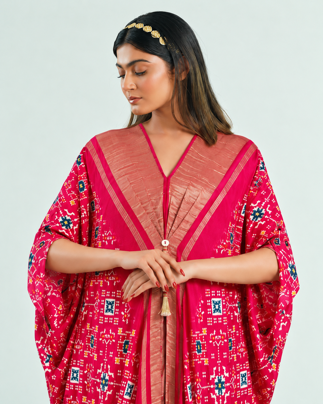Kaftan Patola - Fuchsia Rani/Gold - Mayura Kumar