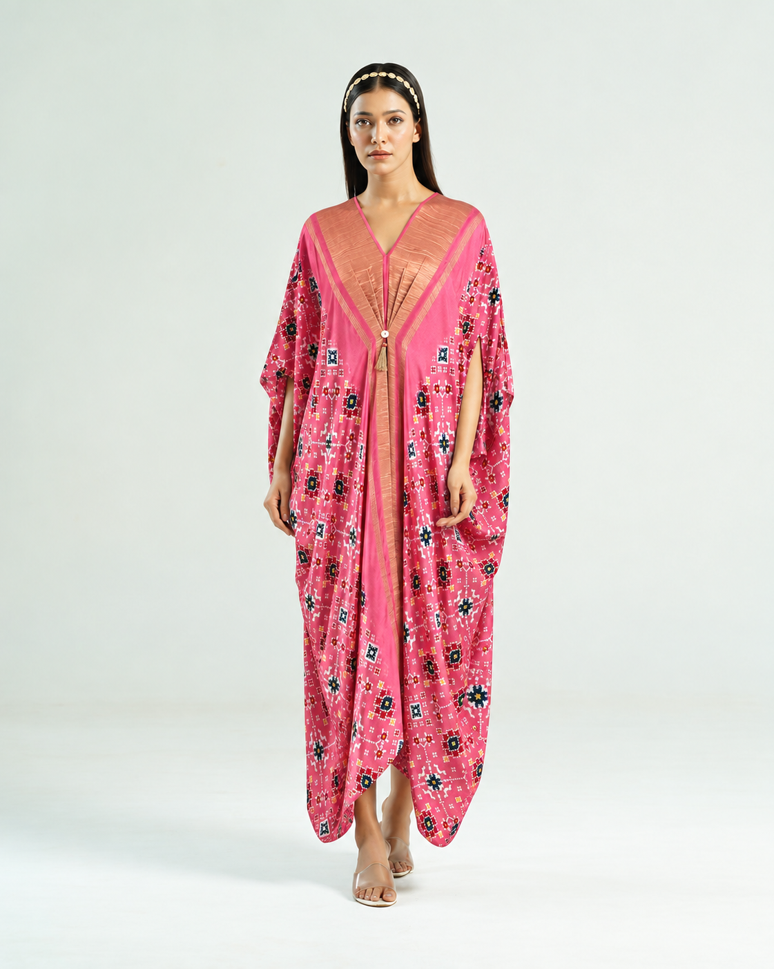Kaftan Patola - Pink / Gold
