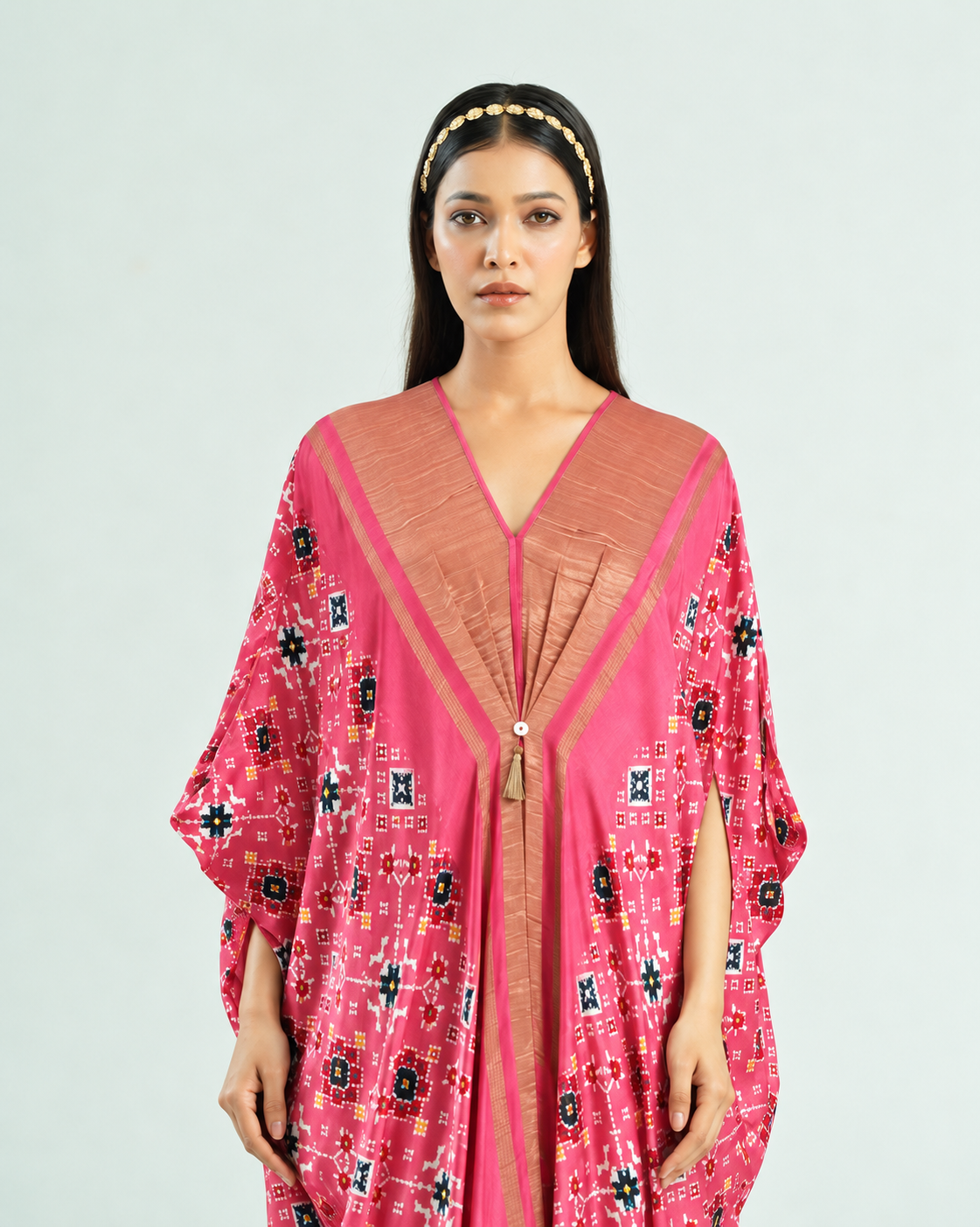 Kaftan Patola - Pink / Gold