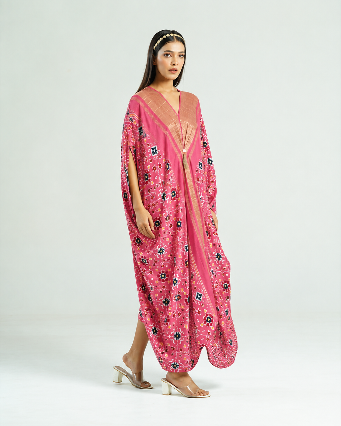 Kaftan Patola - Pink / Gold