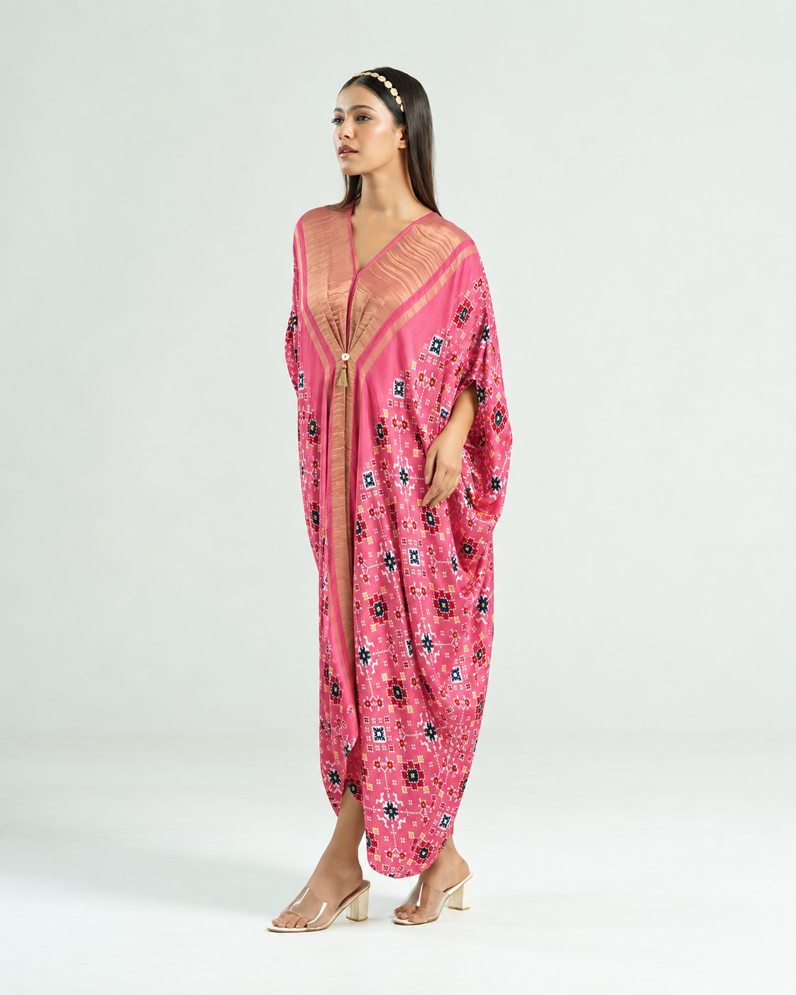 Kaftan Patola - Pink / Gold