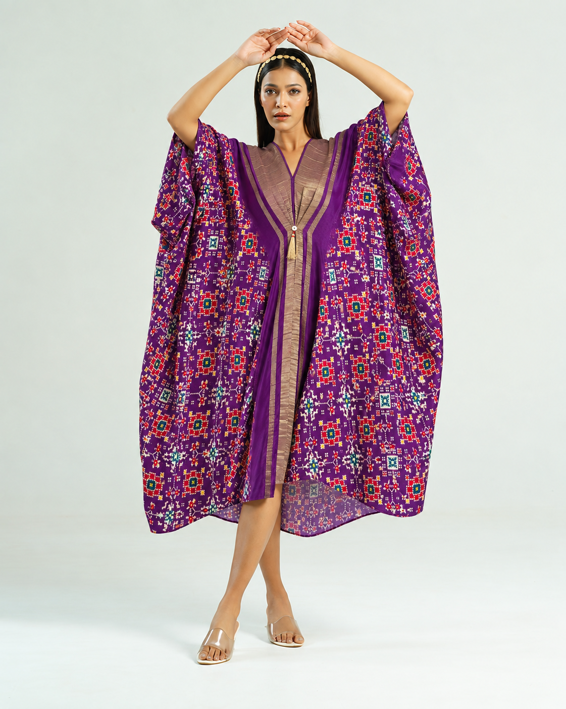 Kaftan Patola - Purple/Gold - Mayura Kumar