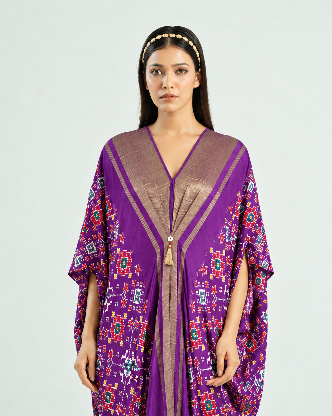 Kaftan Patola - Purple / Gold