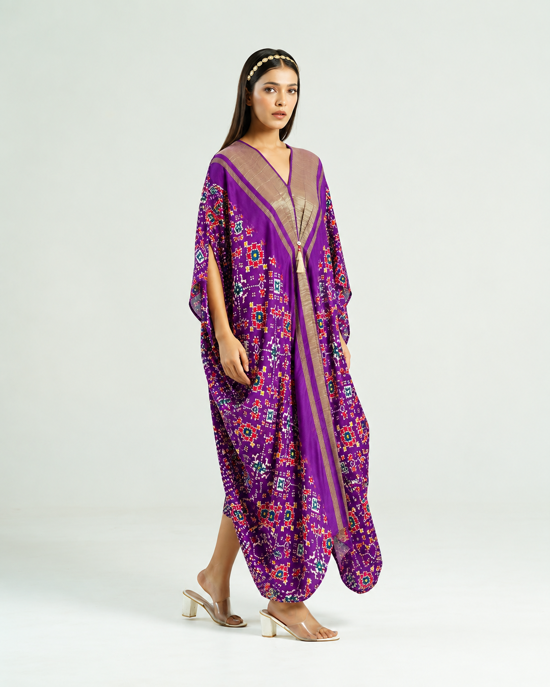 Kaftan Patola - Purple/Gold - Mayura Kumar