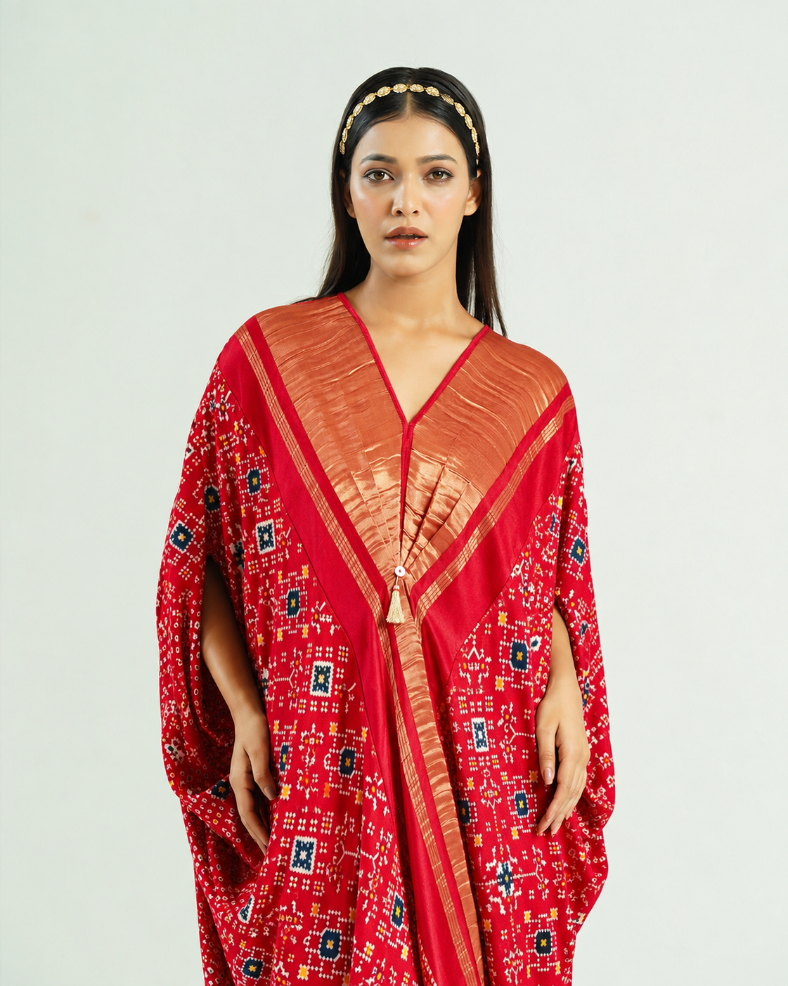 Kaftan Patola - Red / Gold