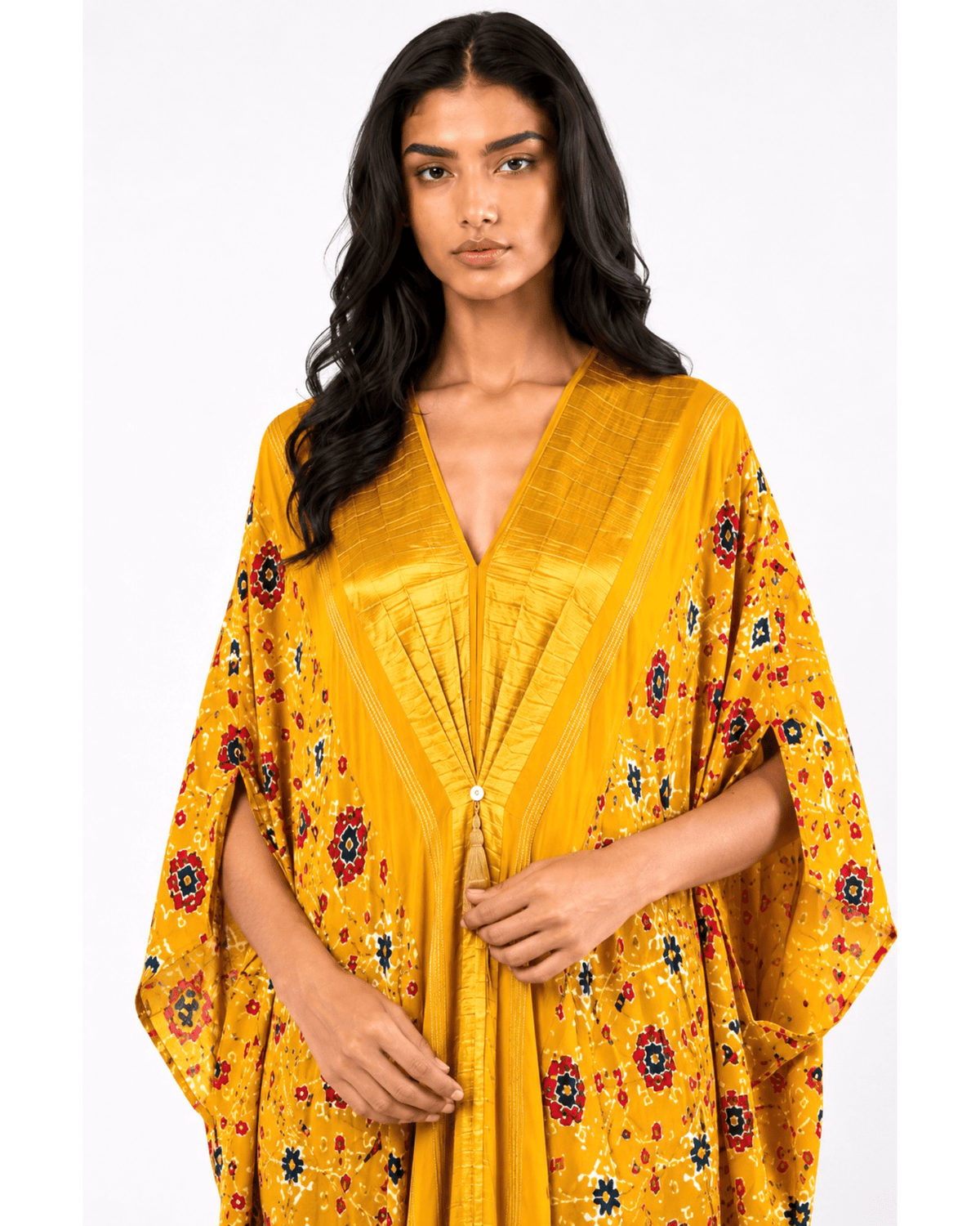 Kaftan Patola - Yellow /Gold - Mayura Kumar