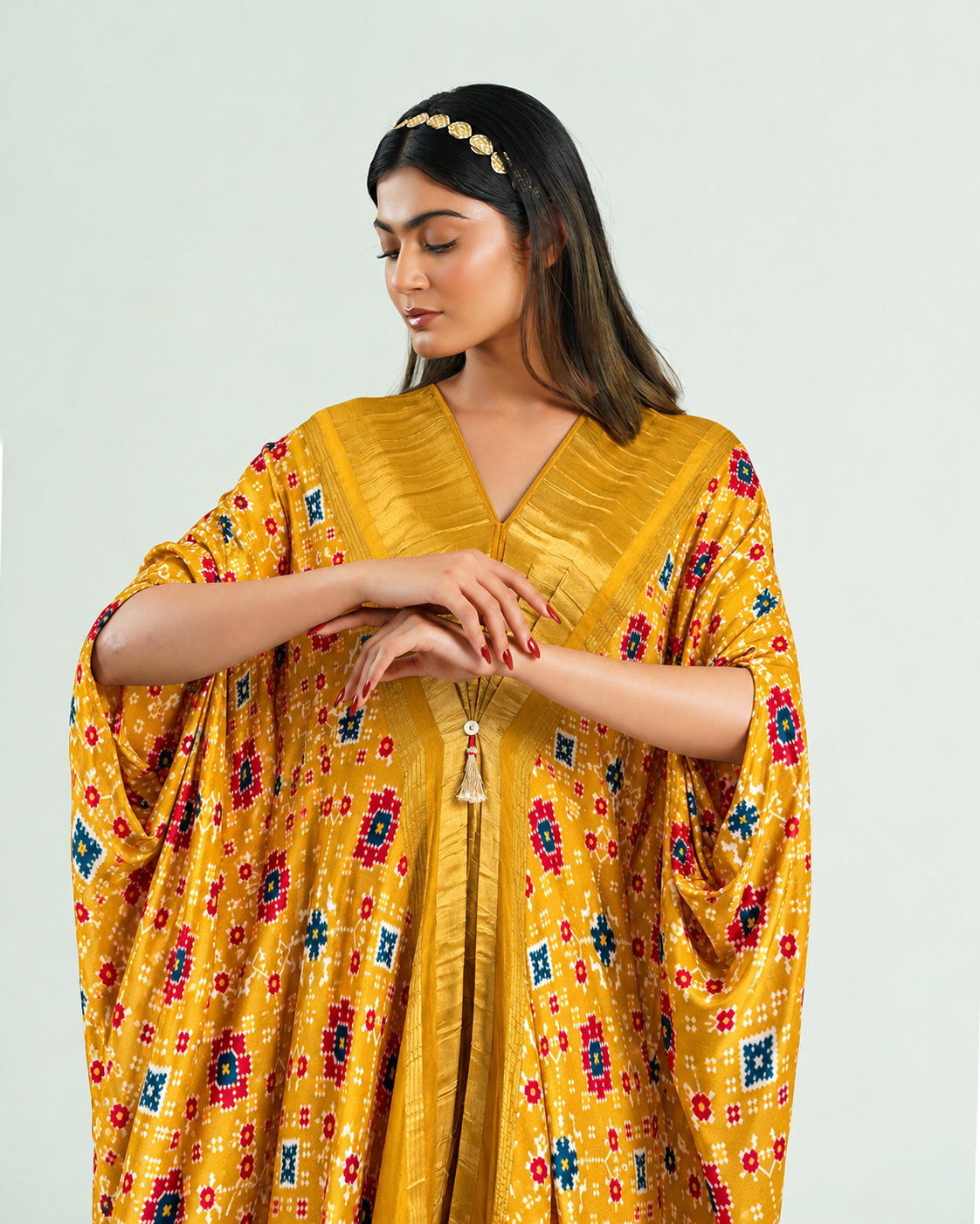 Kaftan Patola - Yellow/Gold - Mayura Kumar