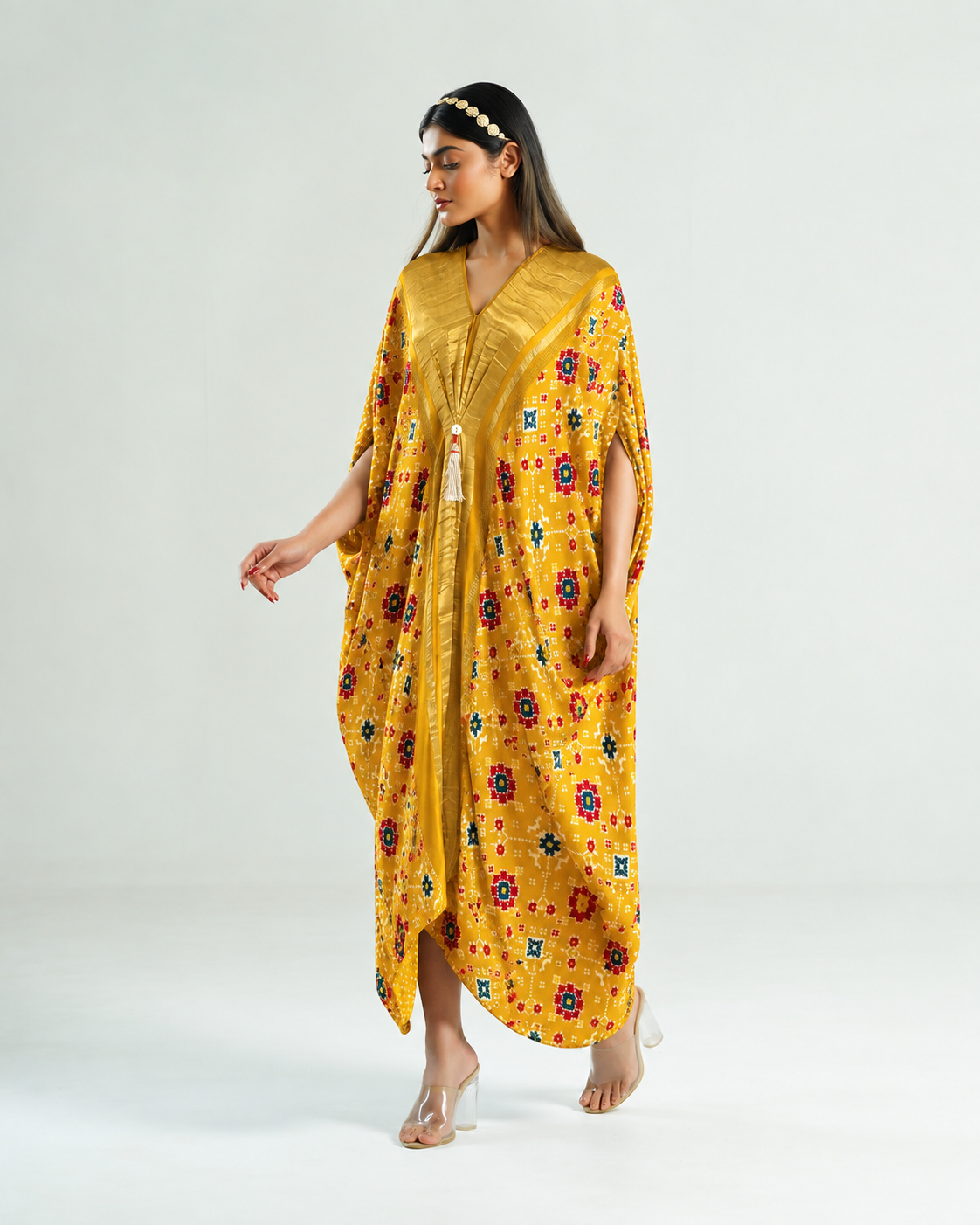 Kaftan Patola - Yellow/Gold - Mayura Kumar